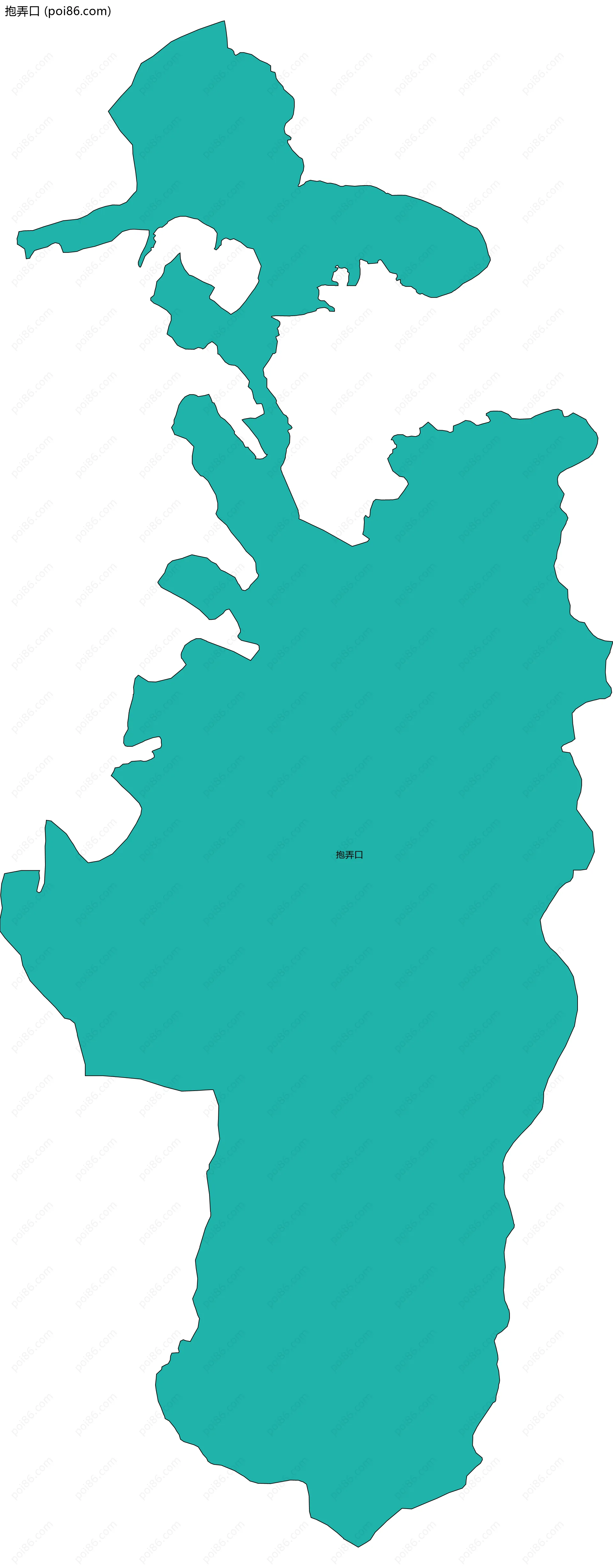 抱弄口边界地图