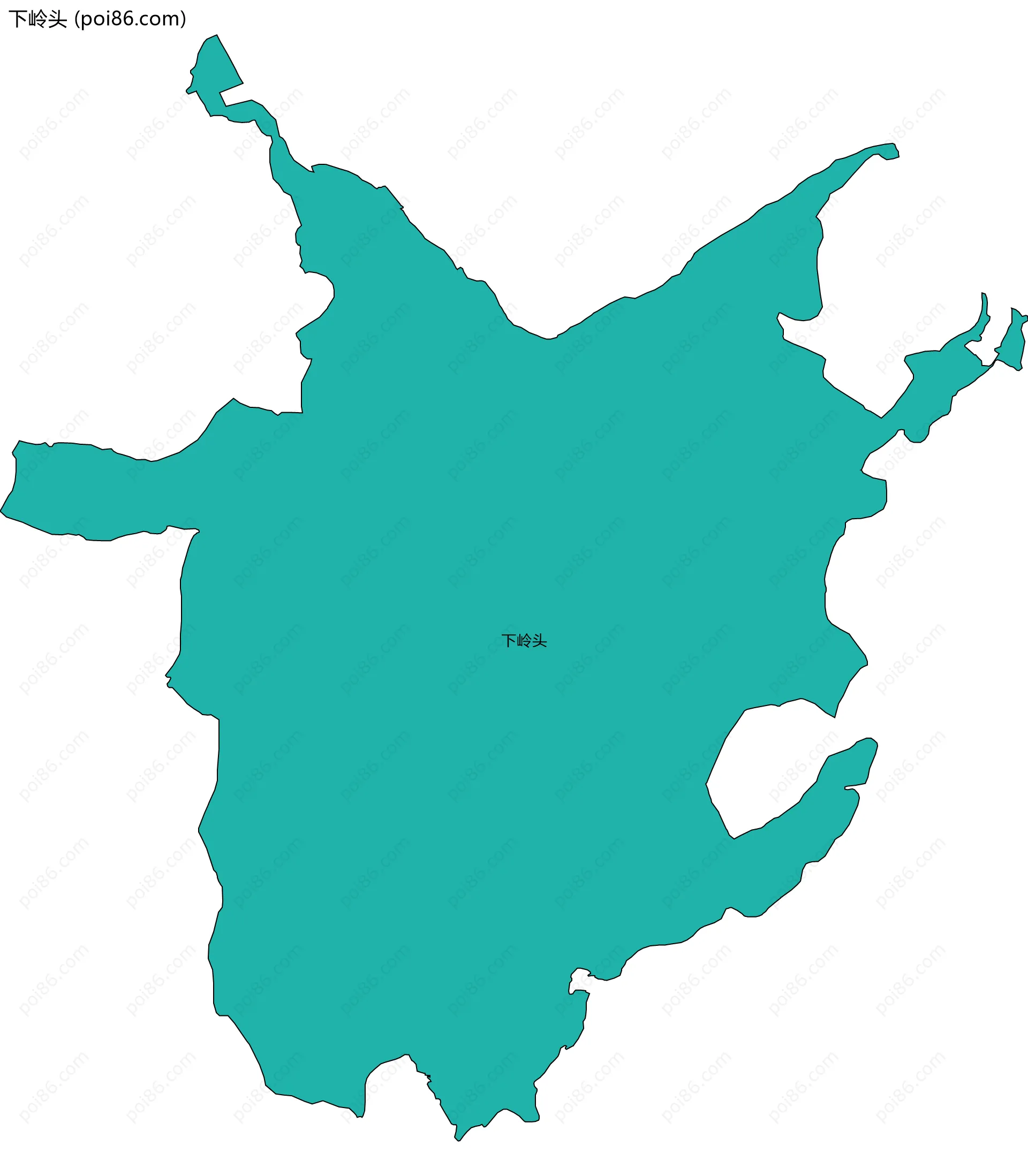 下岭头边界地图