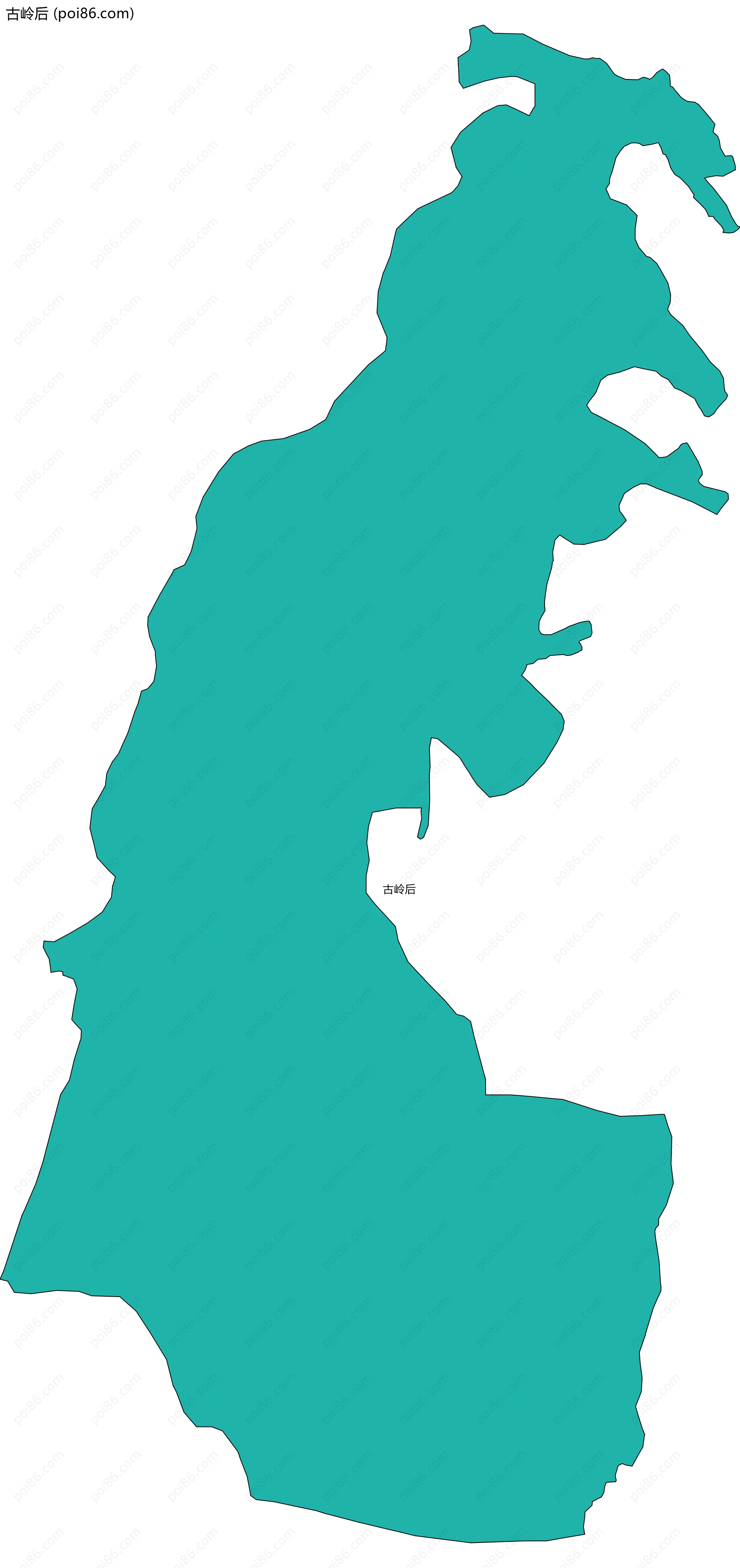 古岭后边界地图