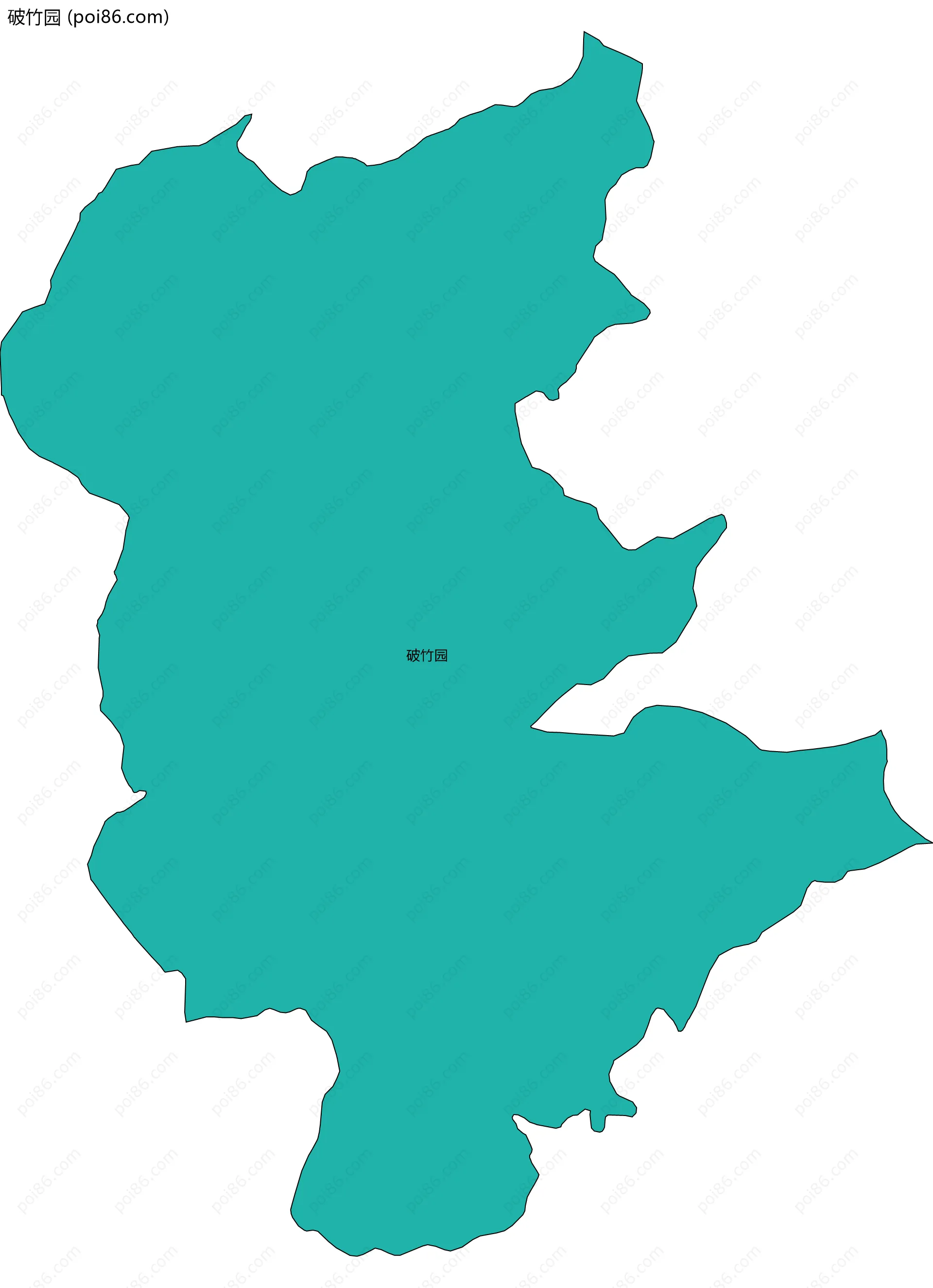 破竹园边界地图