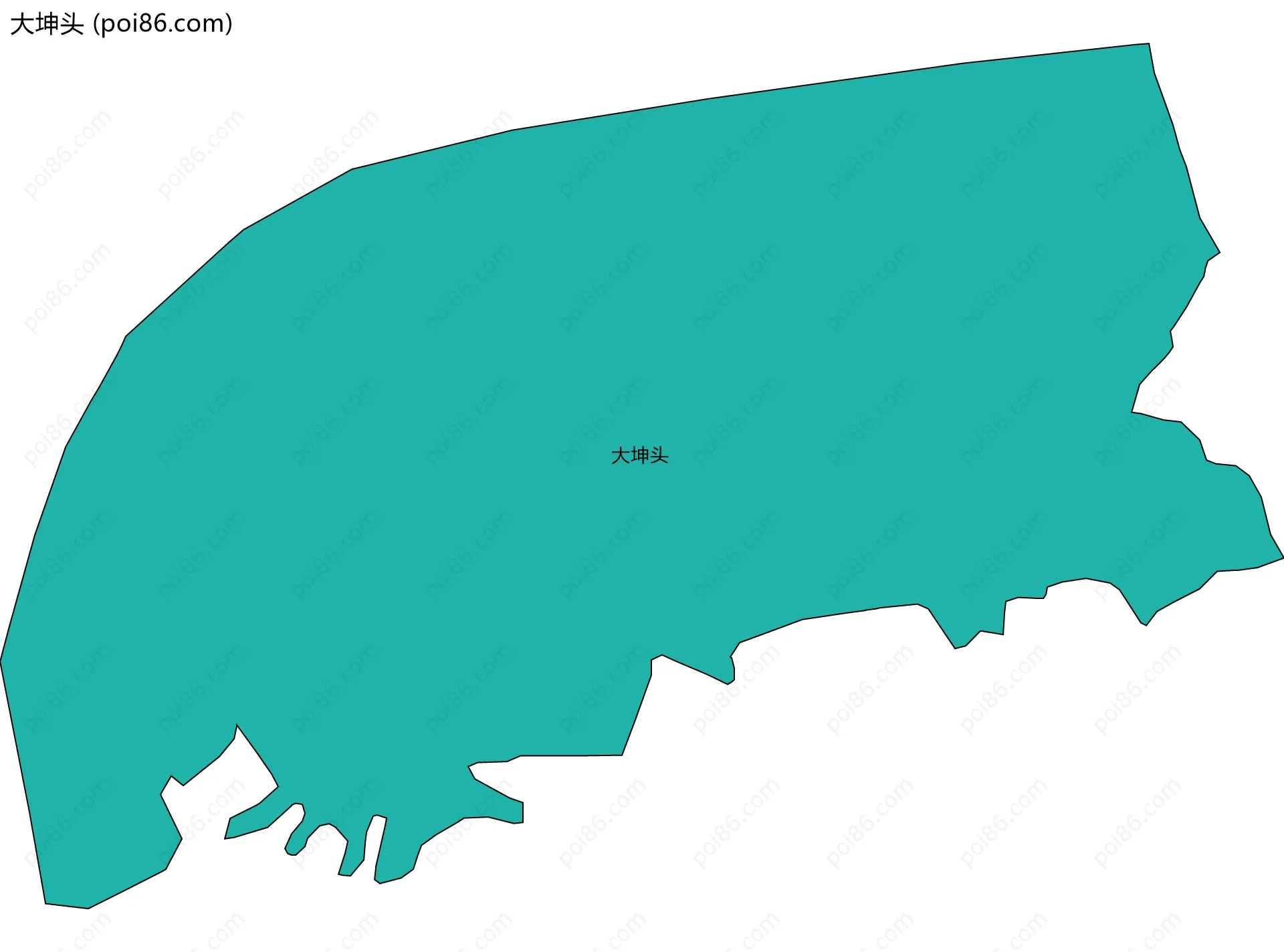 大坤头边界地图