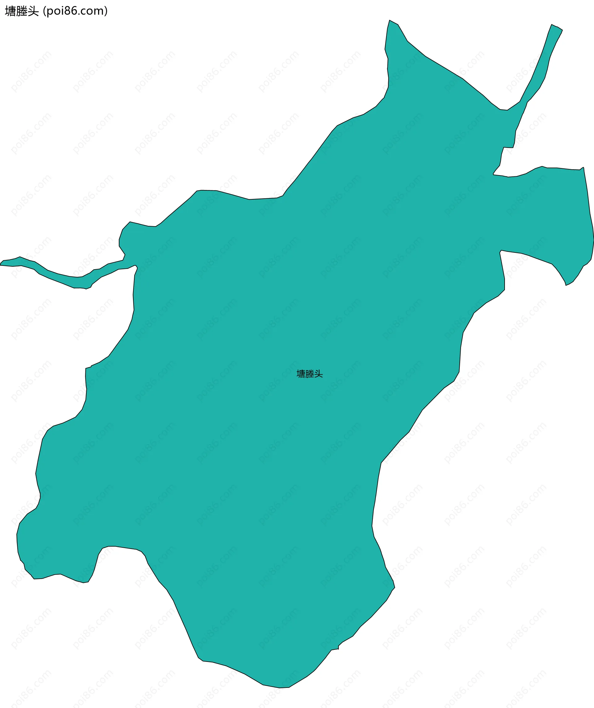 塘塍头边界地图