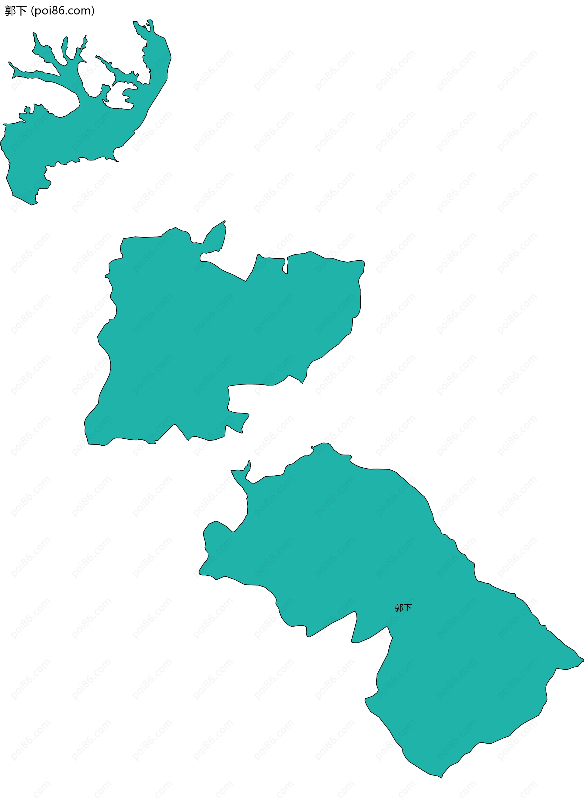 郭下边界地图