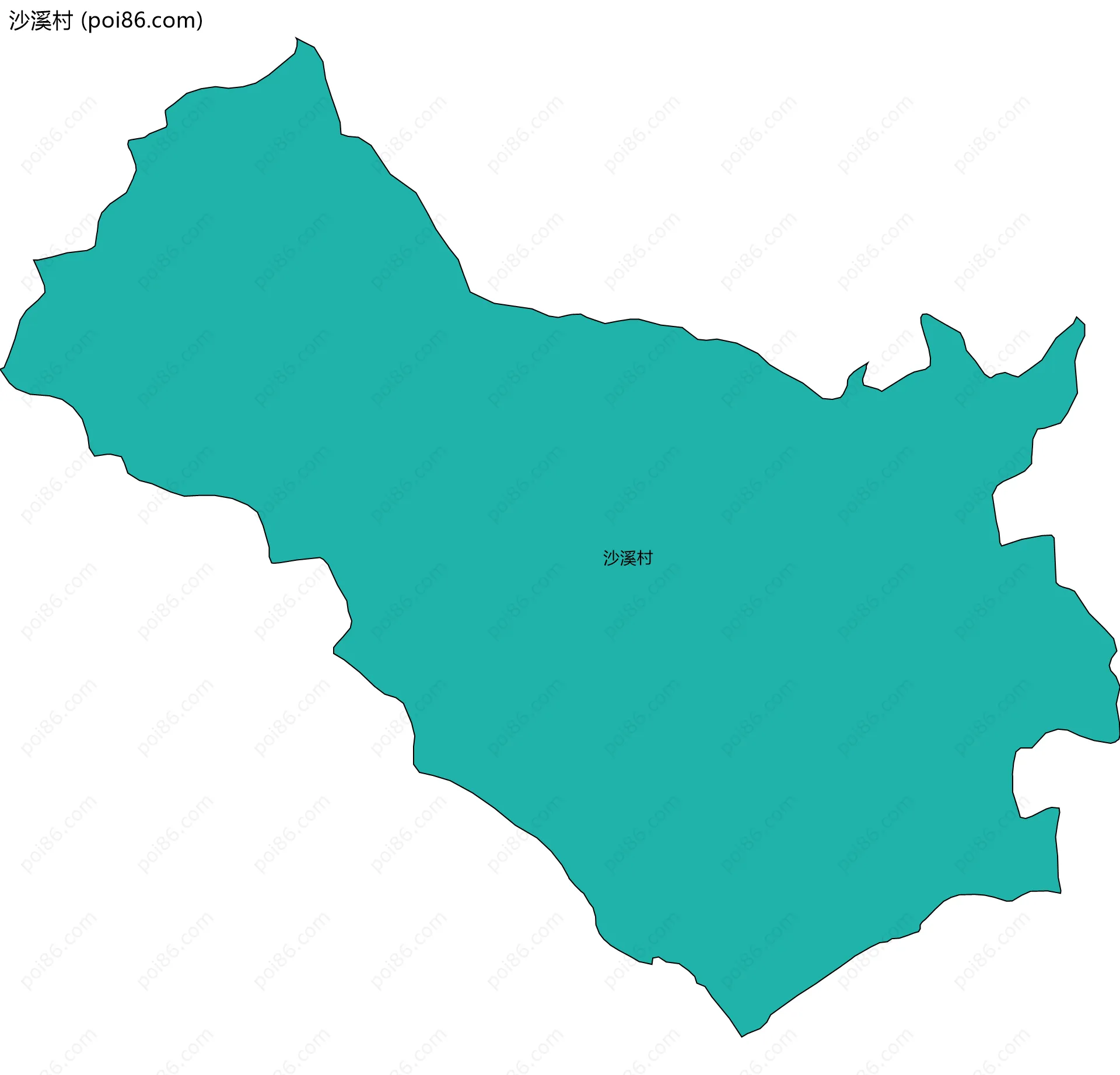 沙溪村边界地图