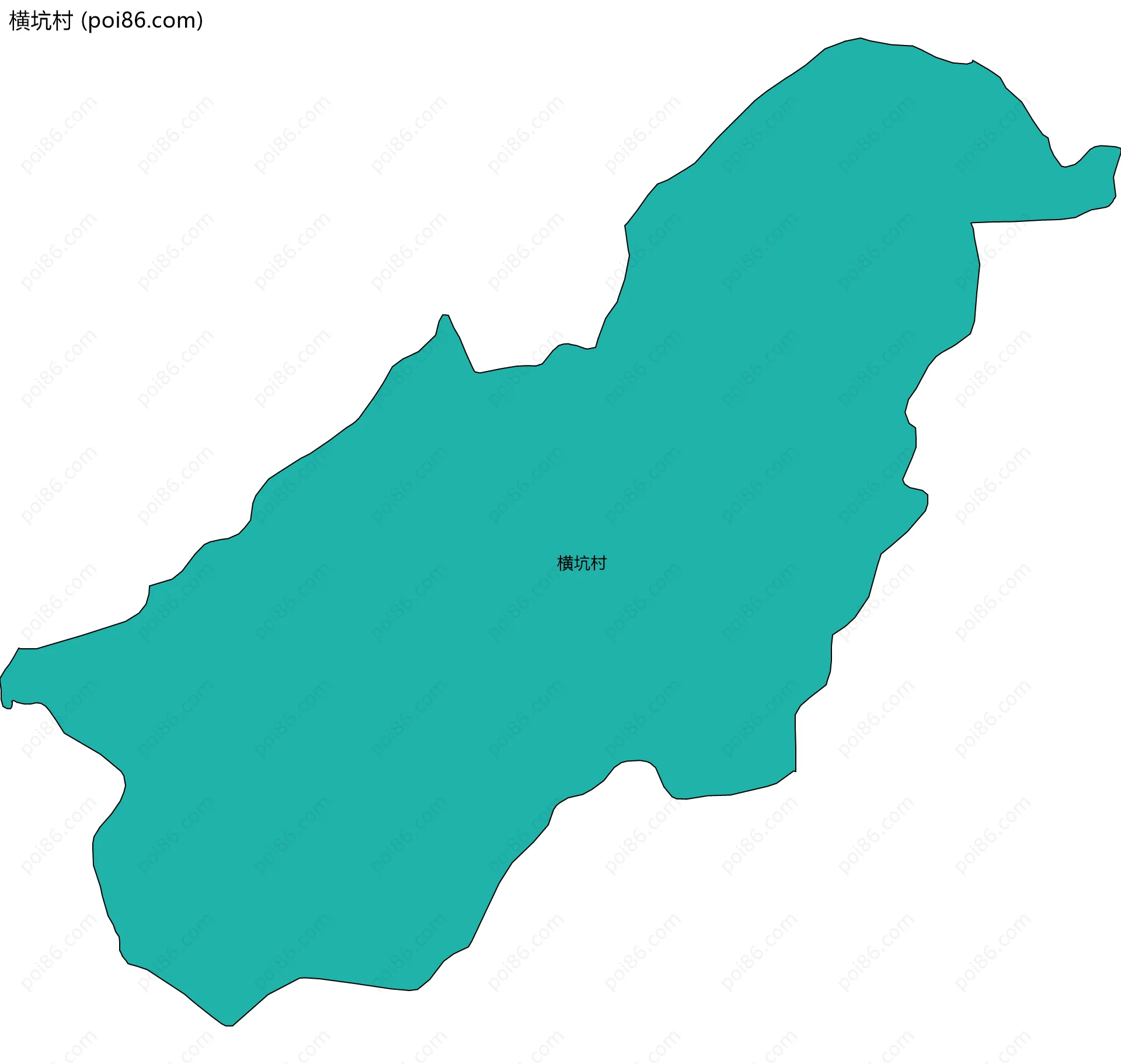 横坑村边界地图
