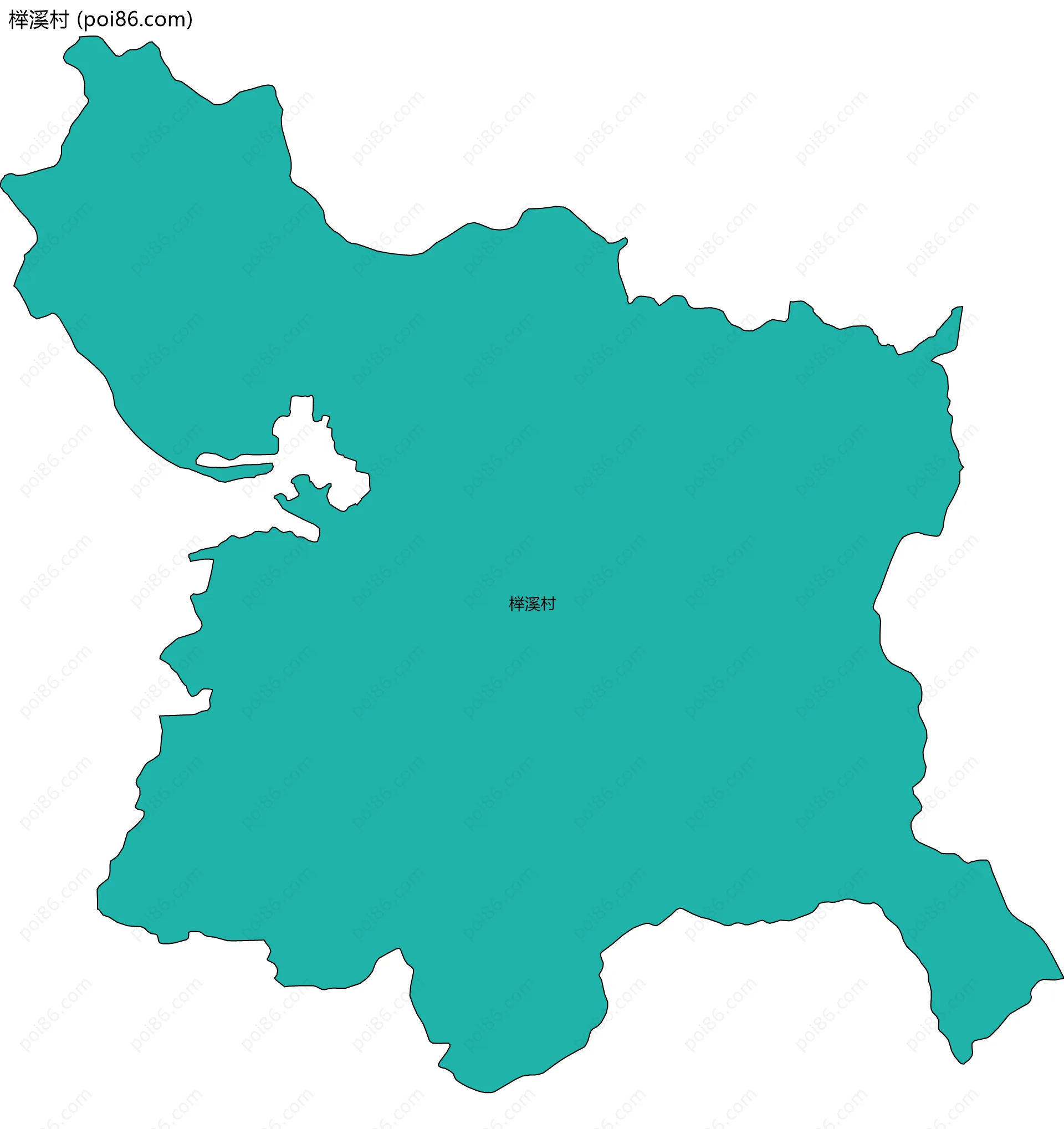 榉溪村边界地图