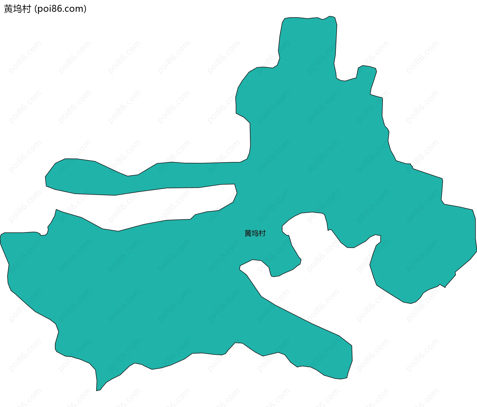 黄坞村边界地图
