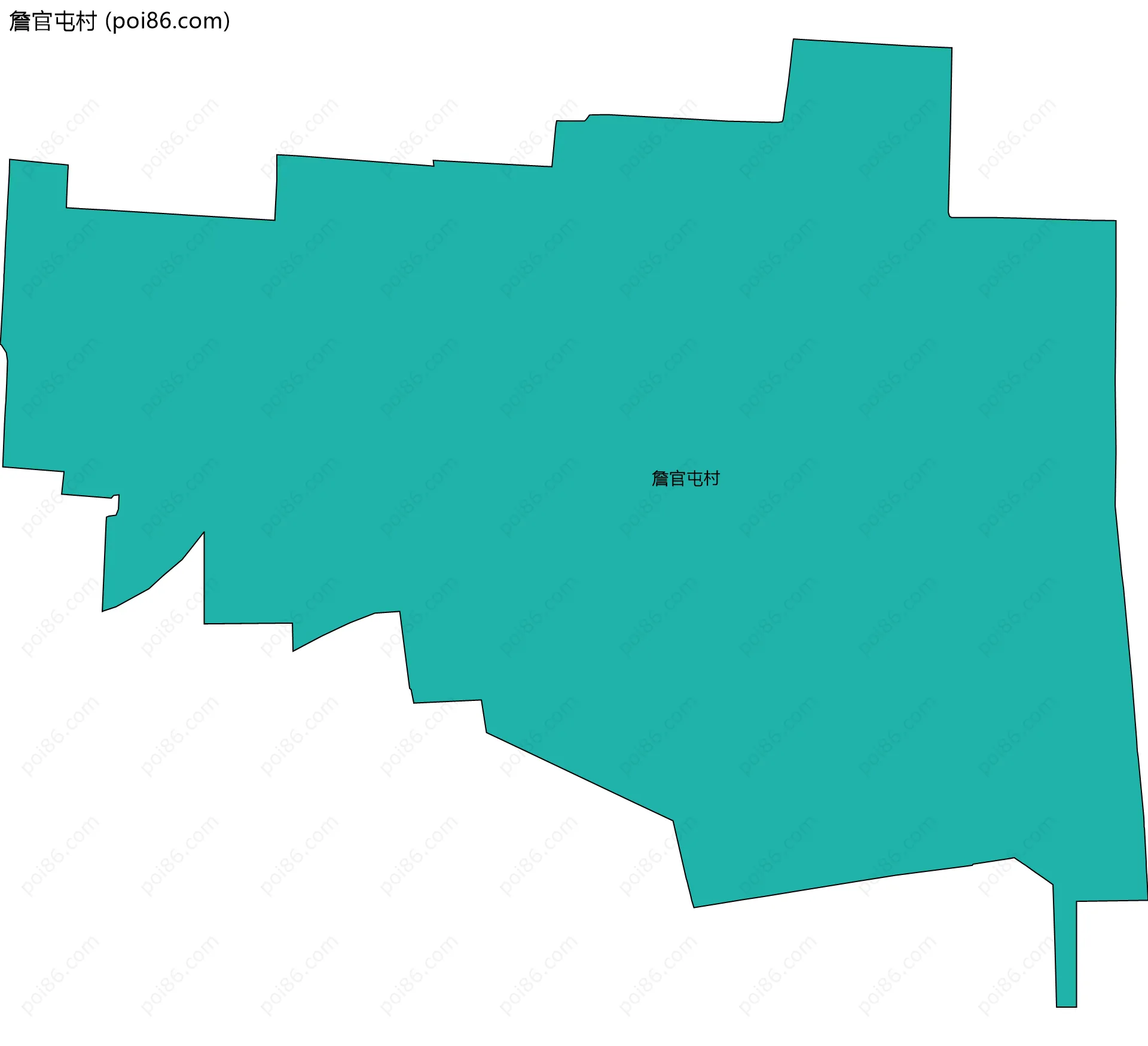 詹官屯村边界地图