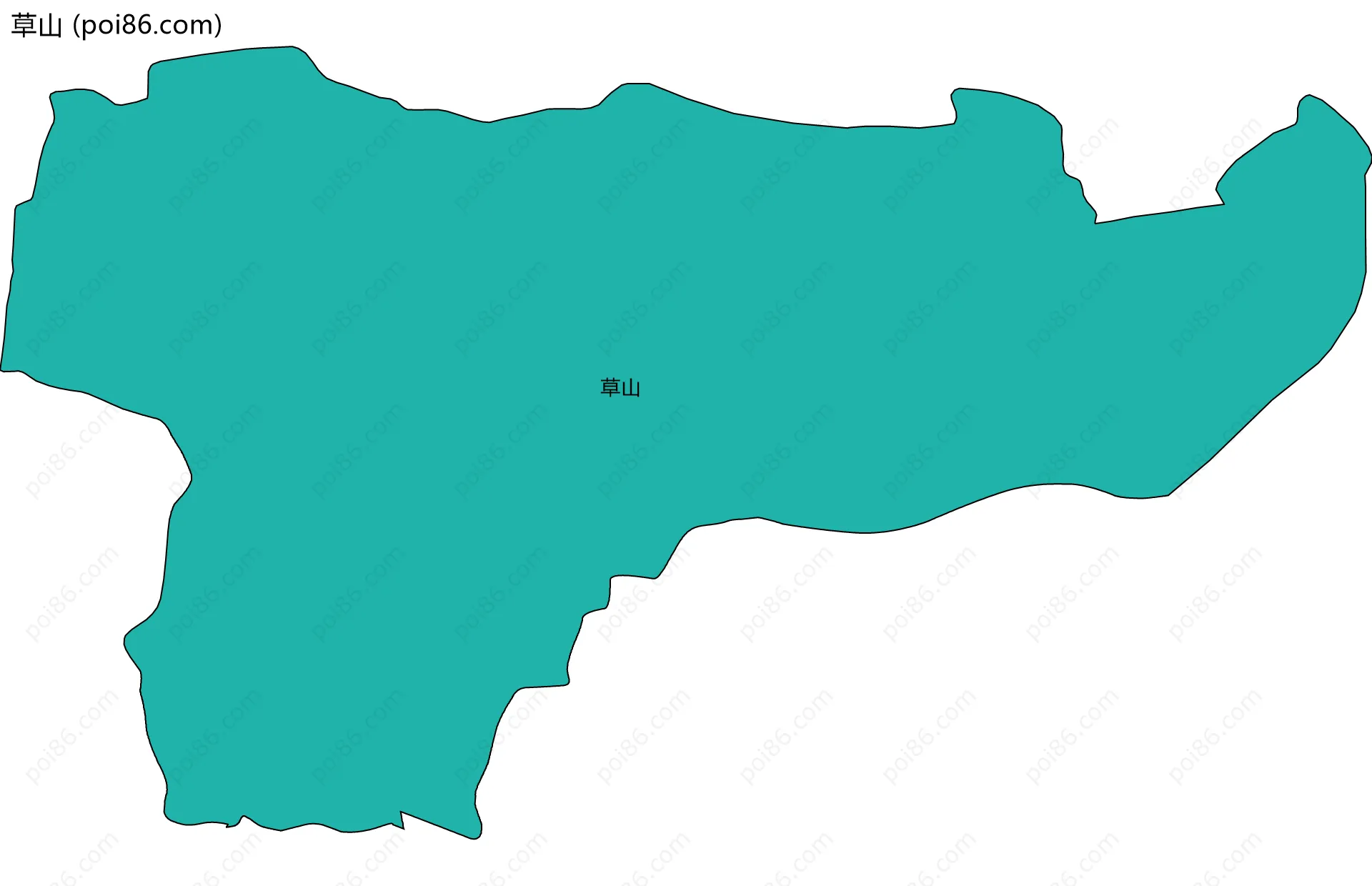 草山边界地图