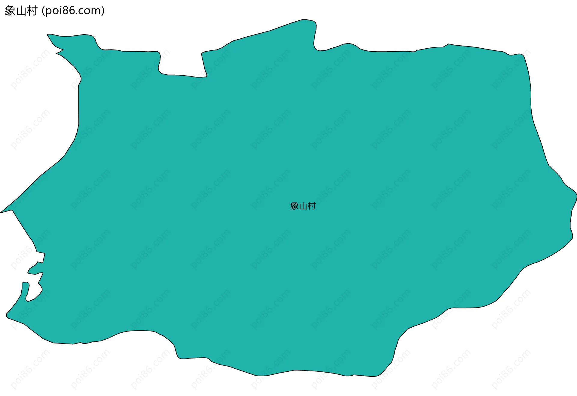 象山村边界地图