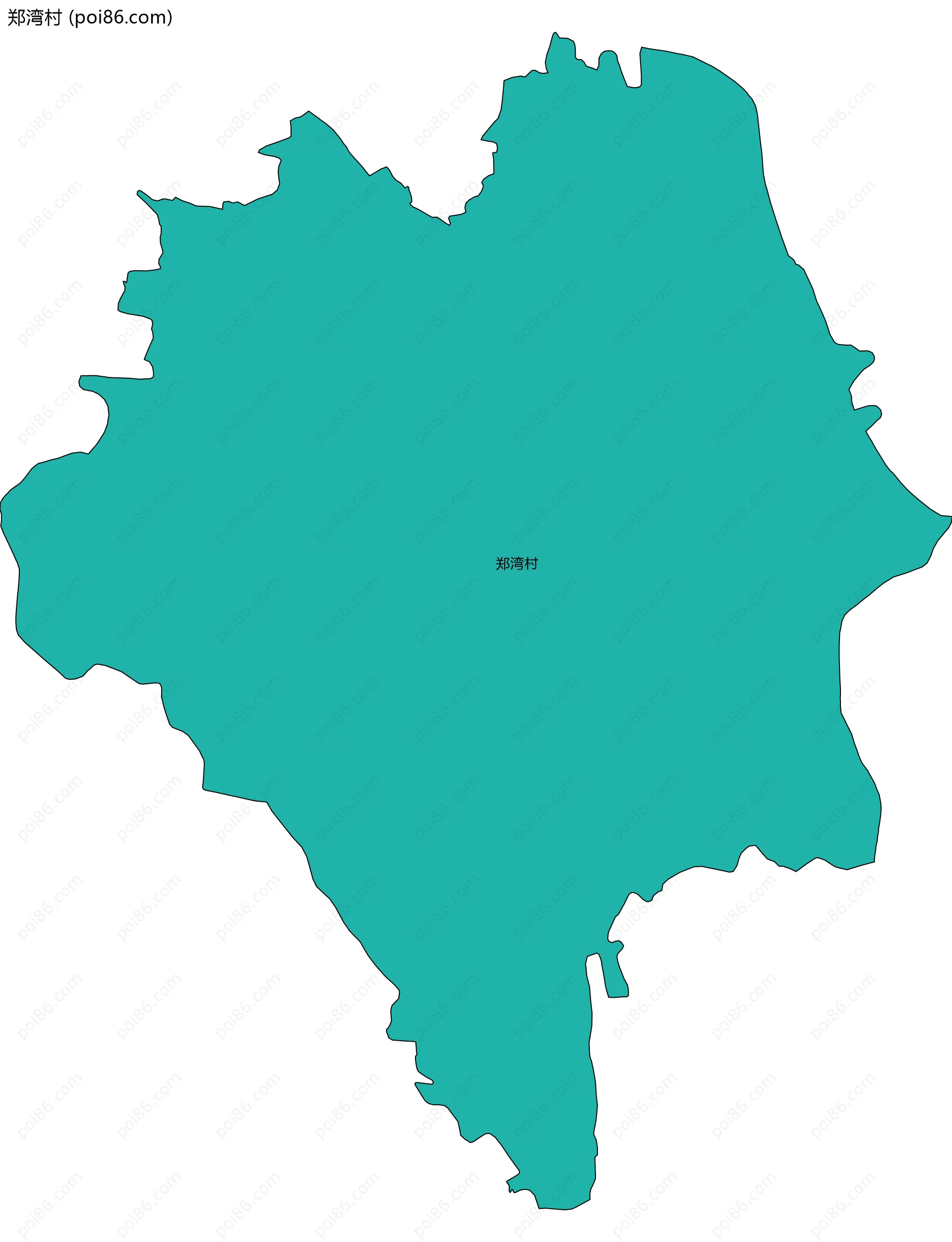 郑湾村边界地图