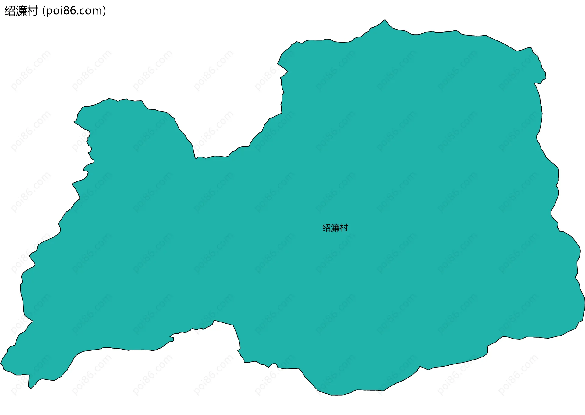 绍濂村边界地图