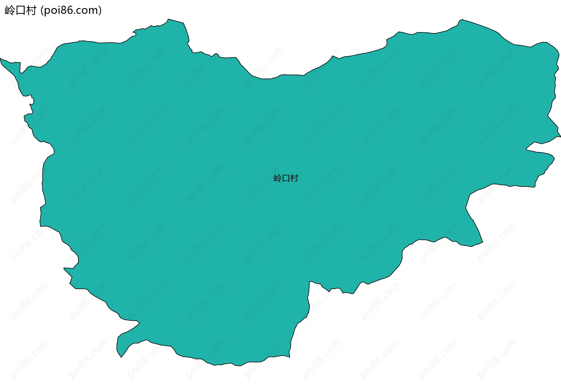岭口村边界地图