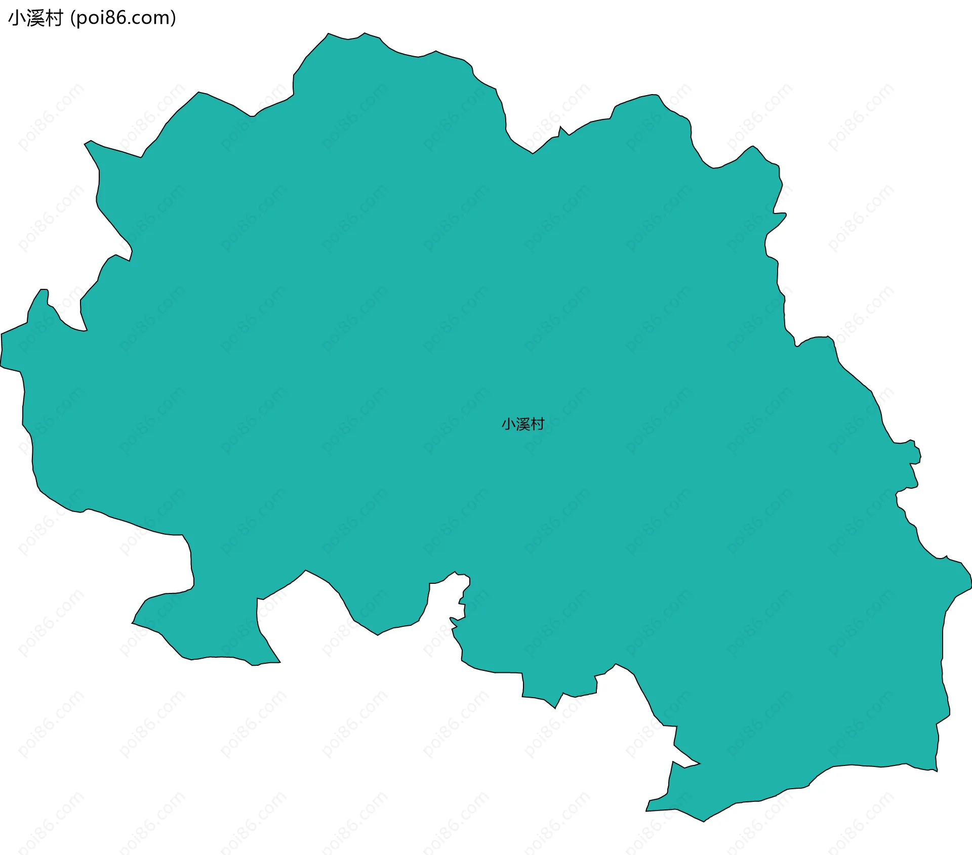 小溪村边界地图