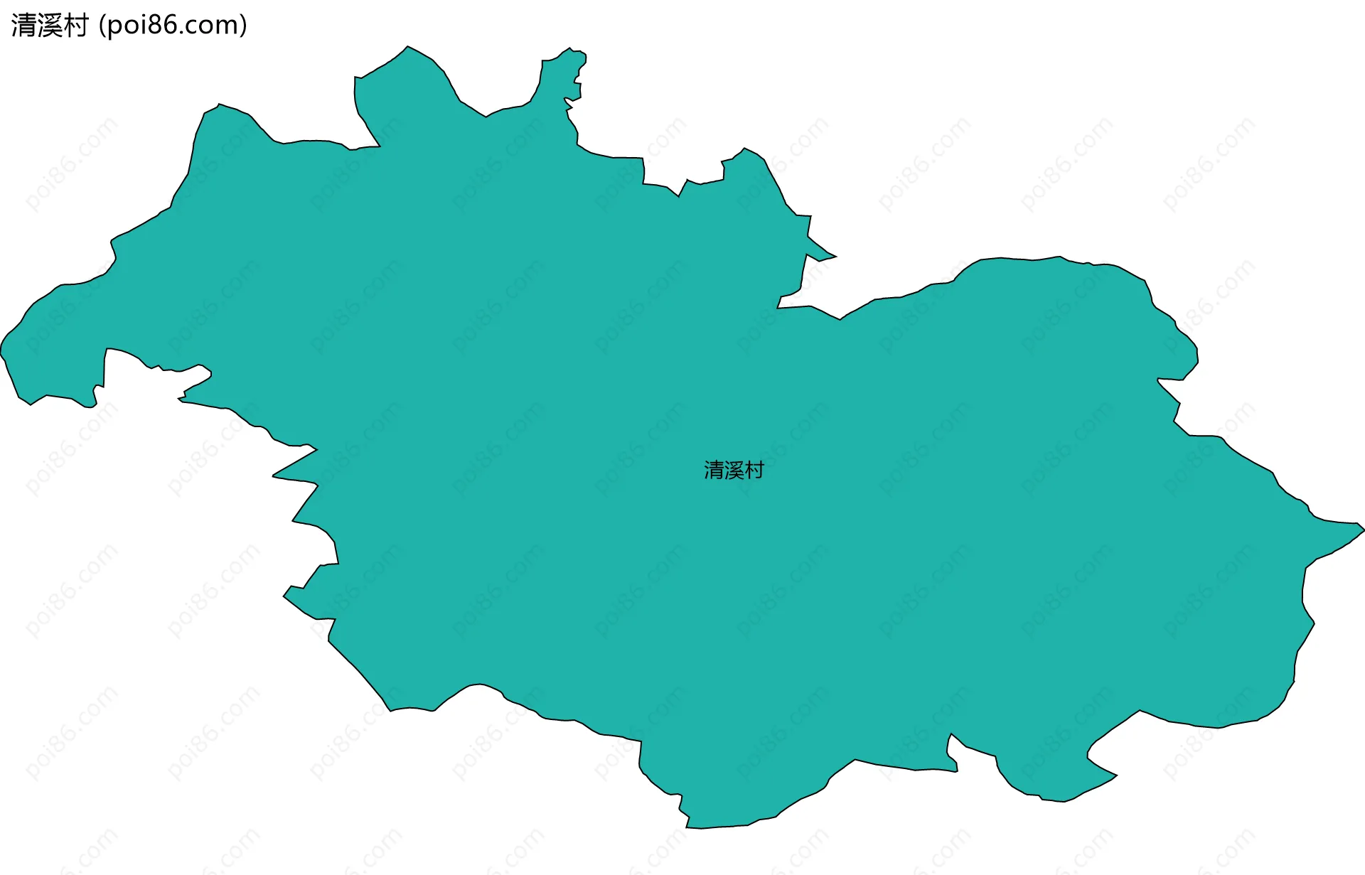 清溪村边界地图