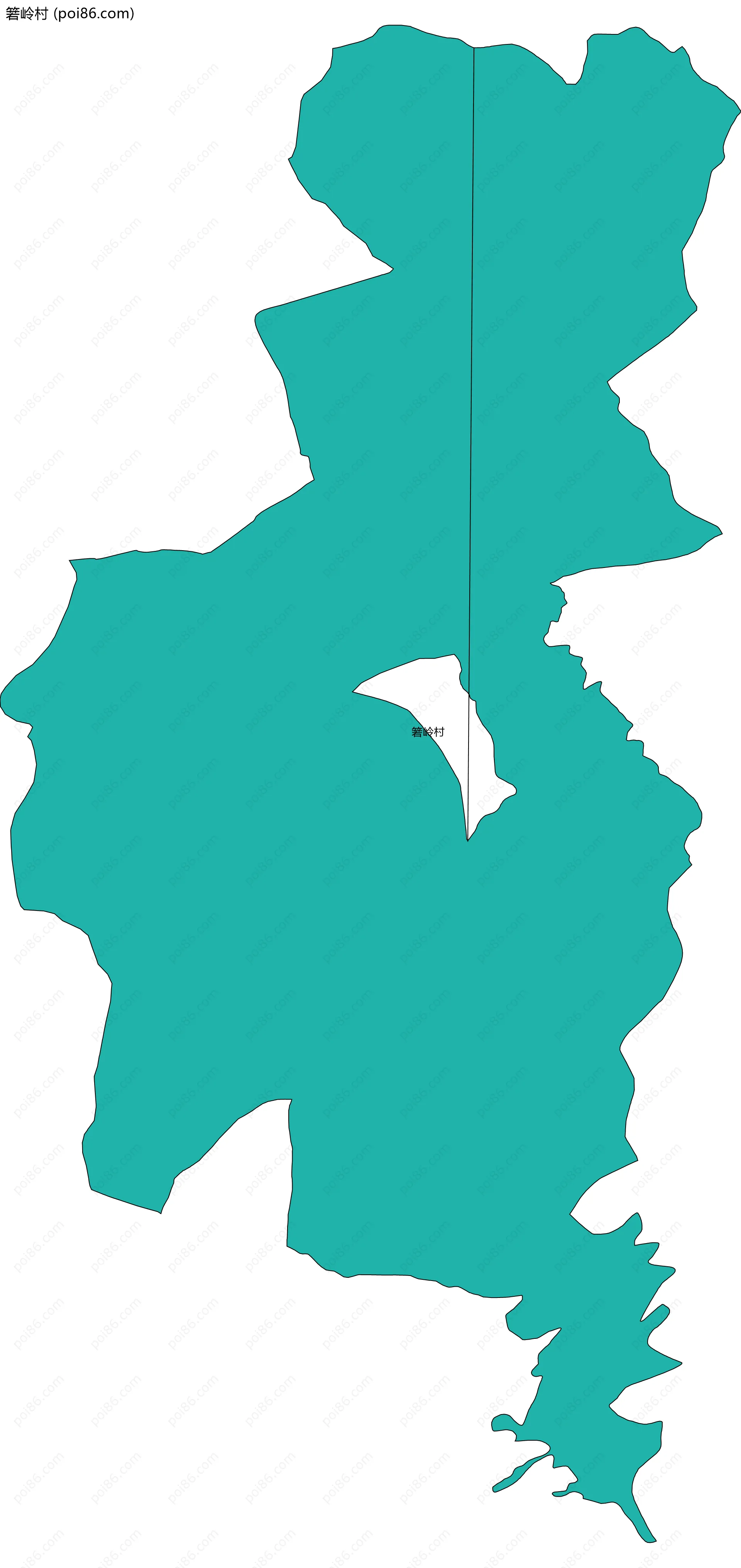 箬岭村边界地图