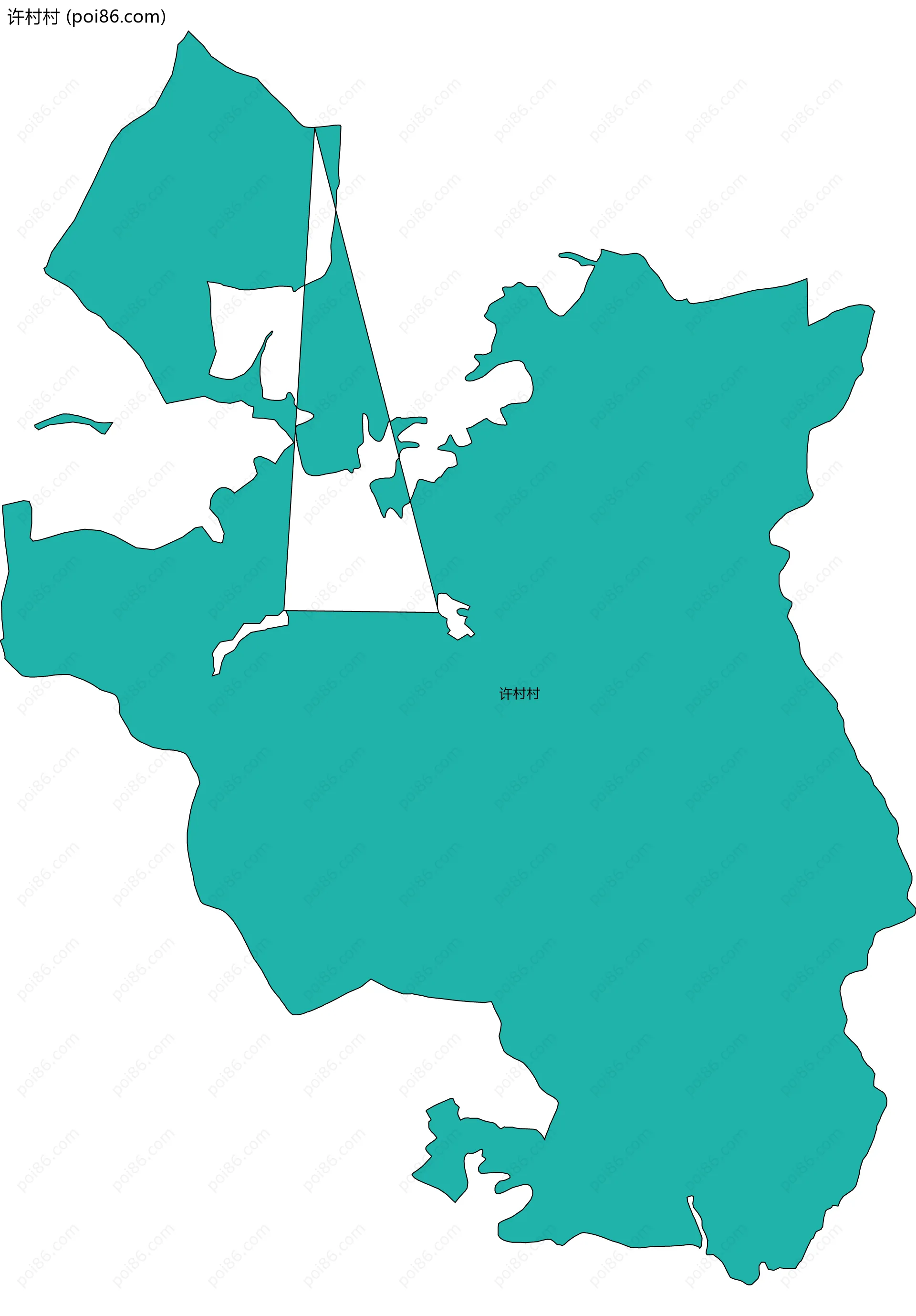 许村村边界地图