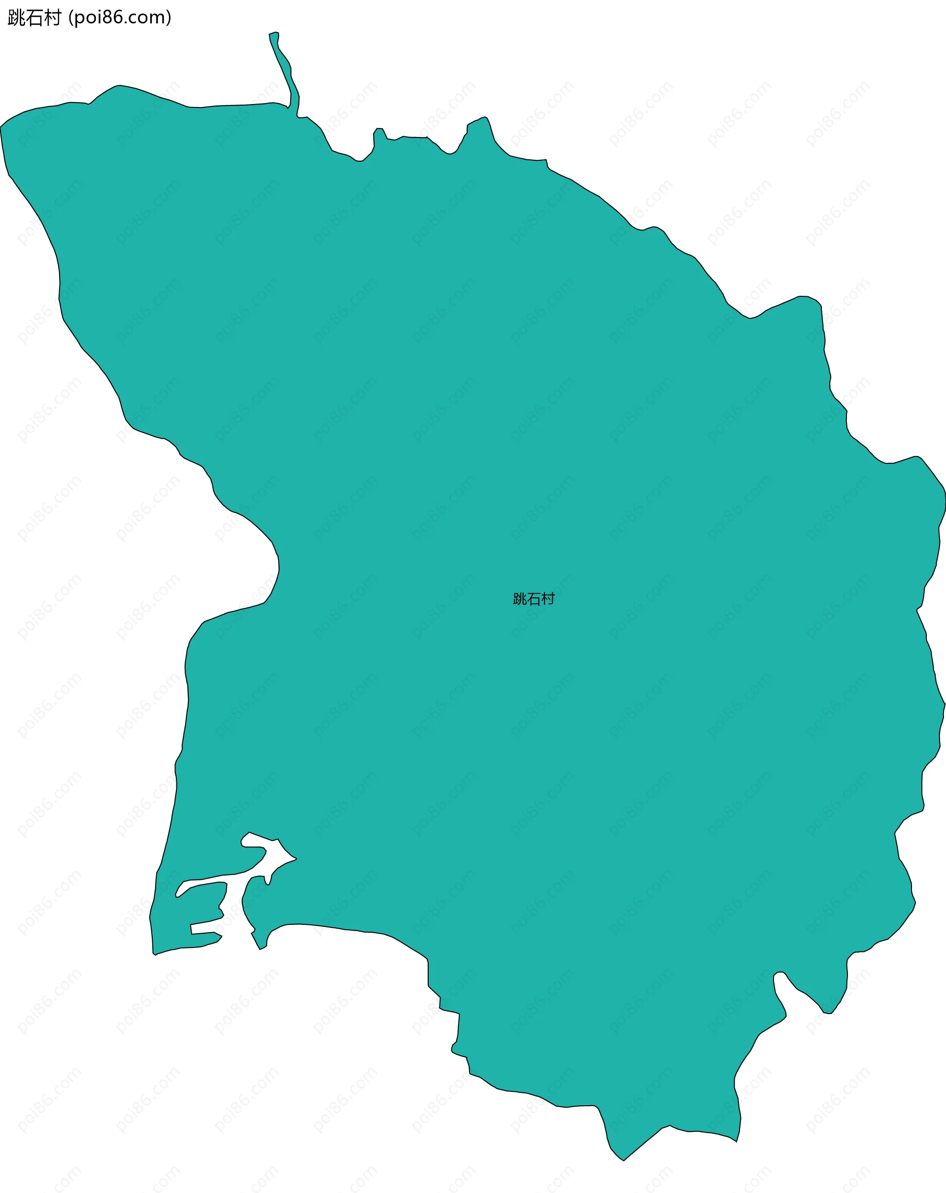 跳石村边界地图