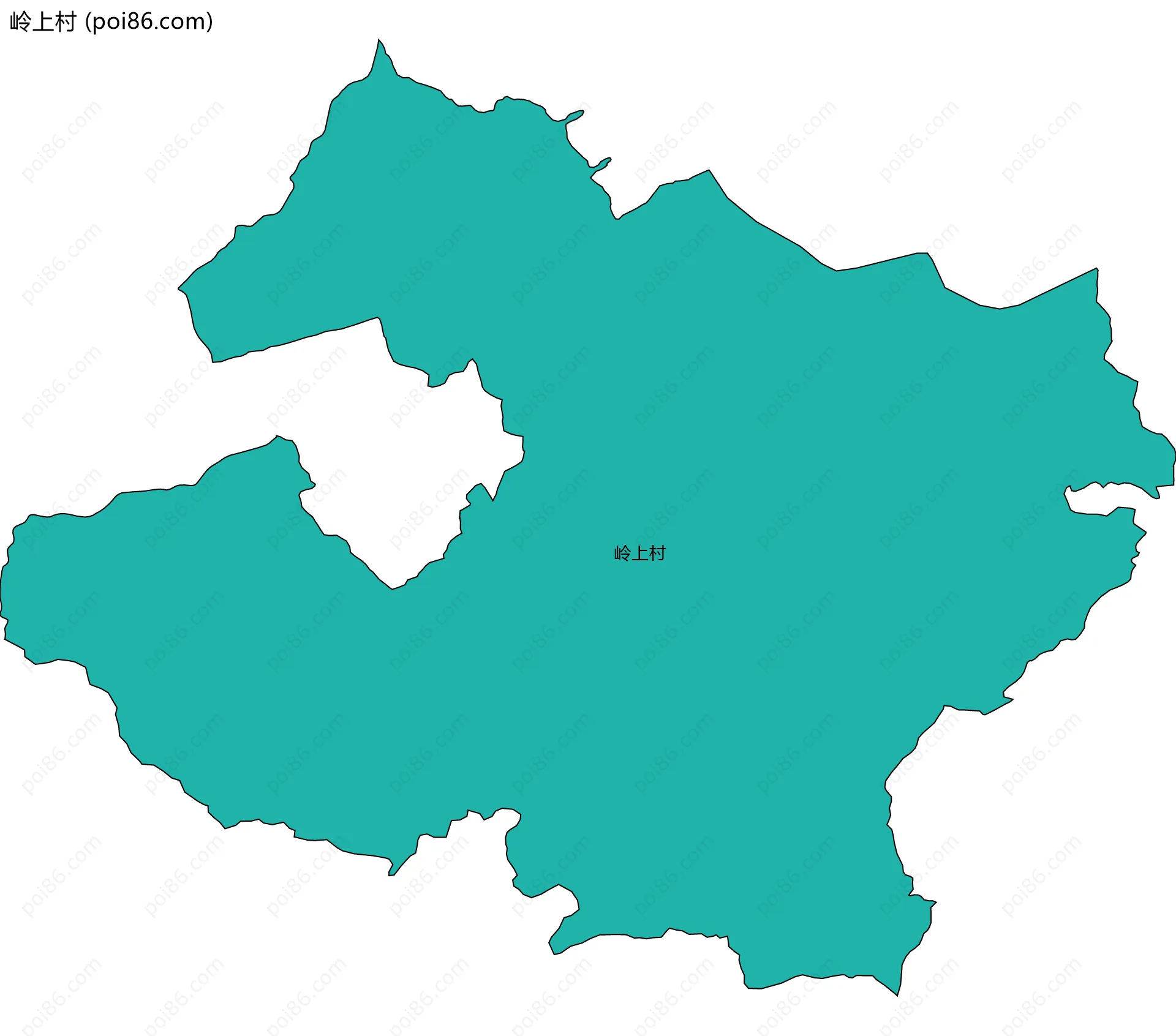 岭上村边界地图