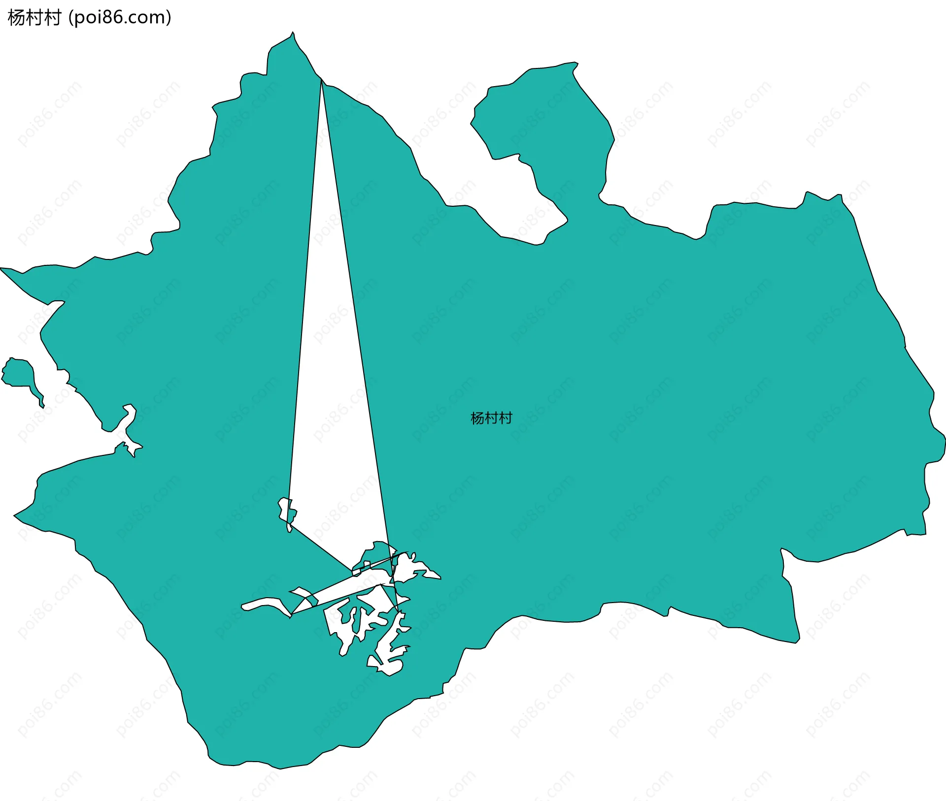 杨村村边界地图