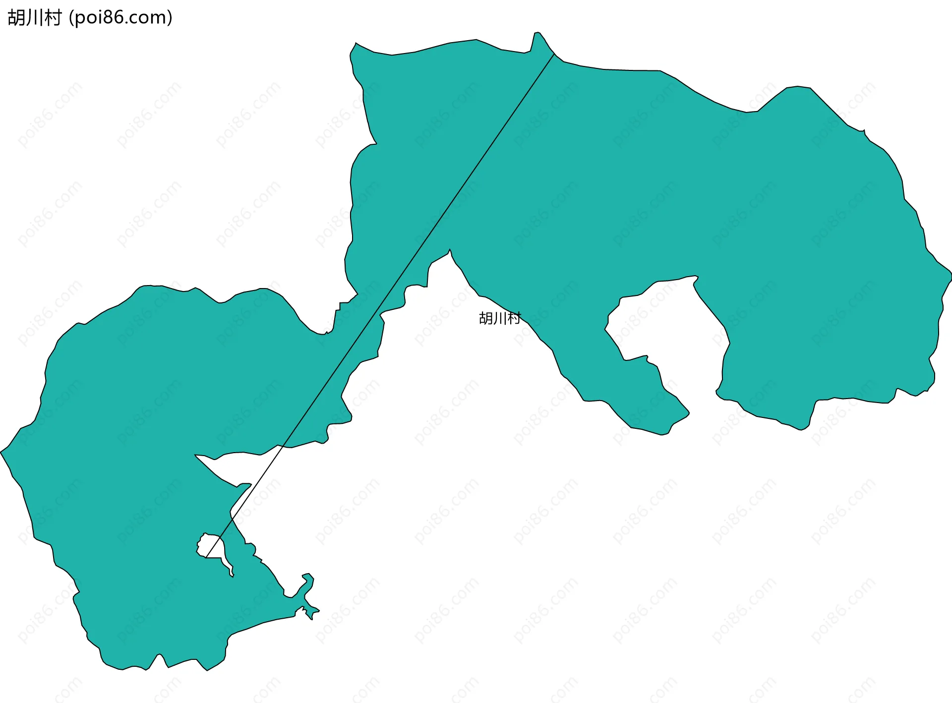胡川村边界地图