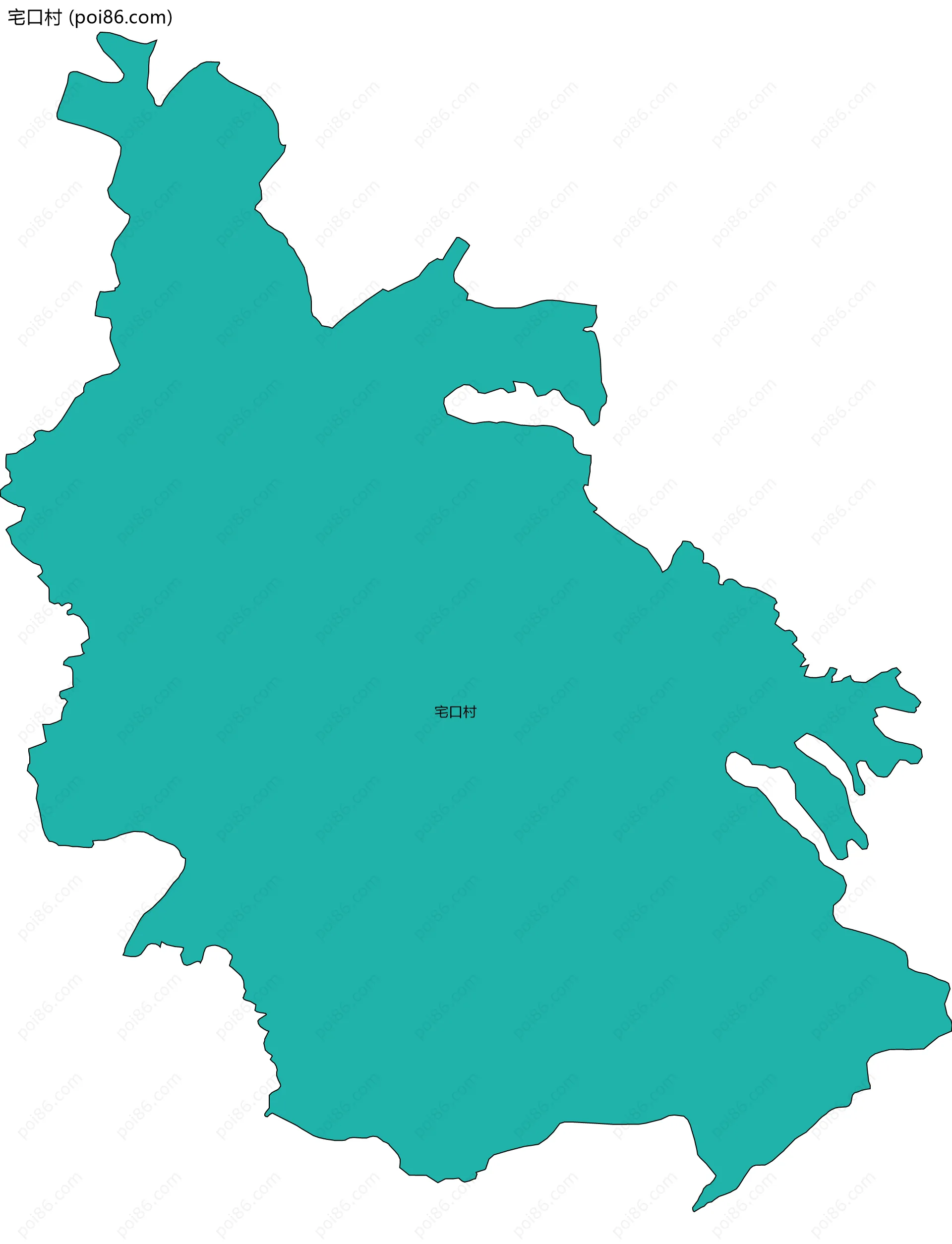 宅口村边界地图