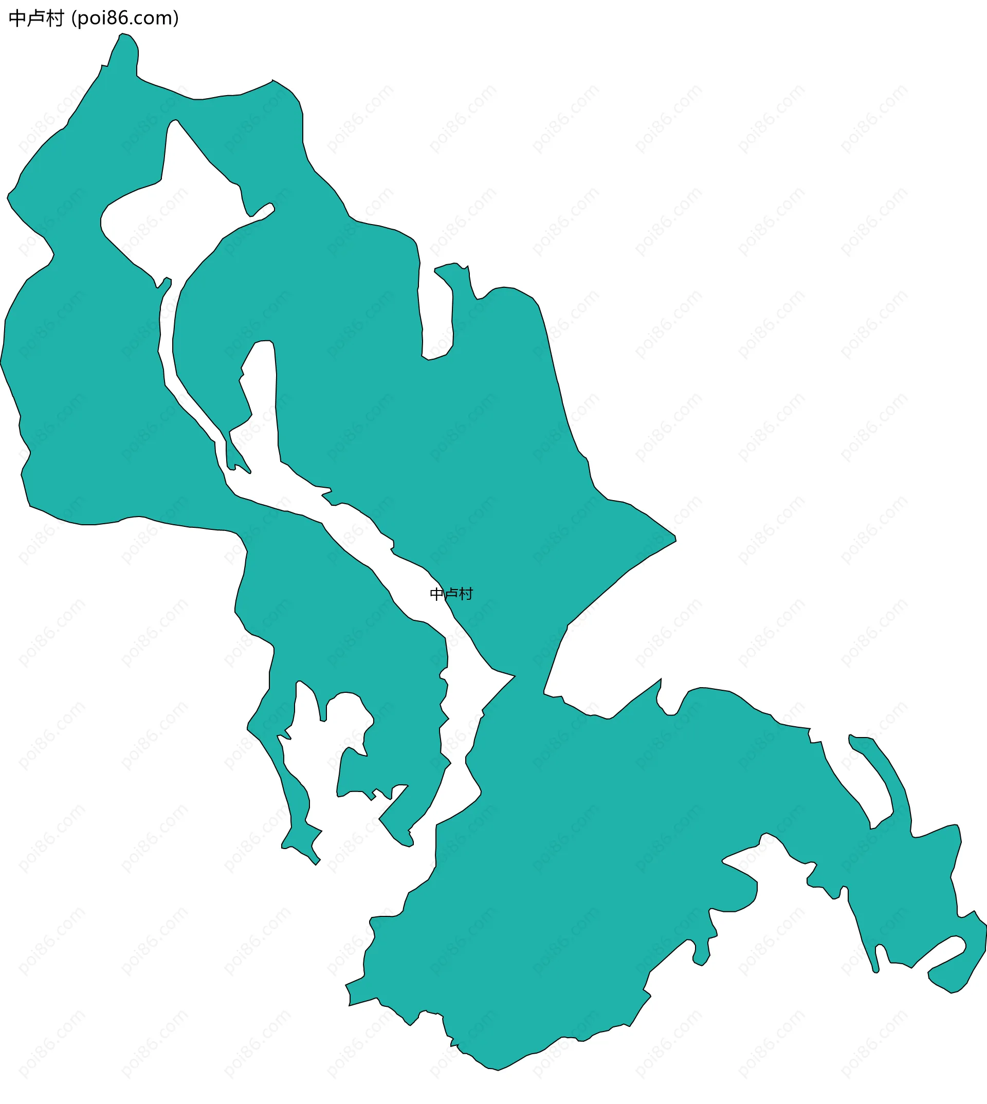 中卢村边界地图