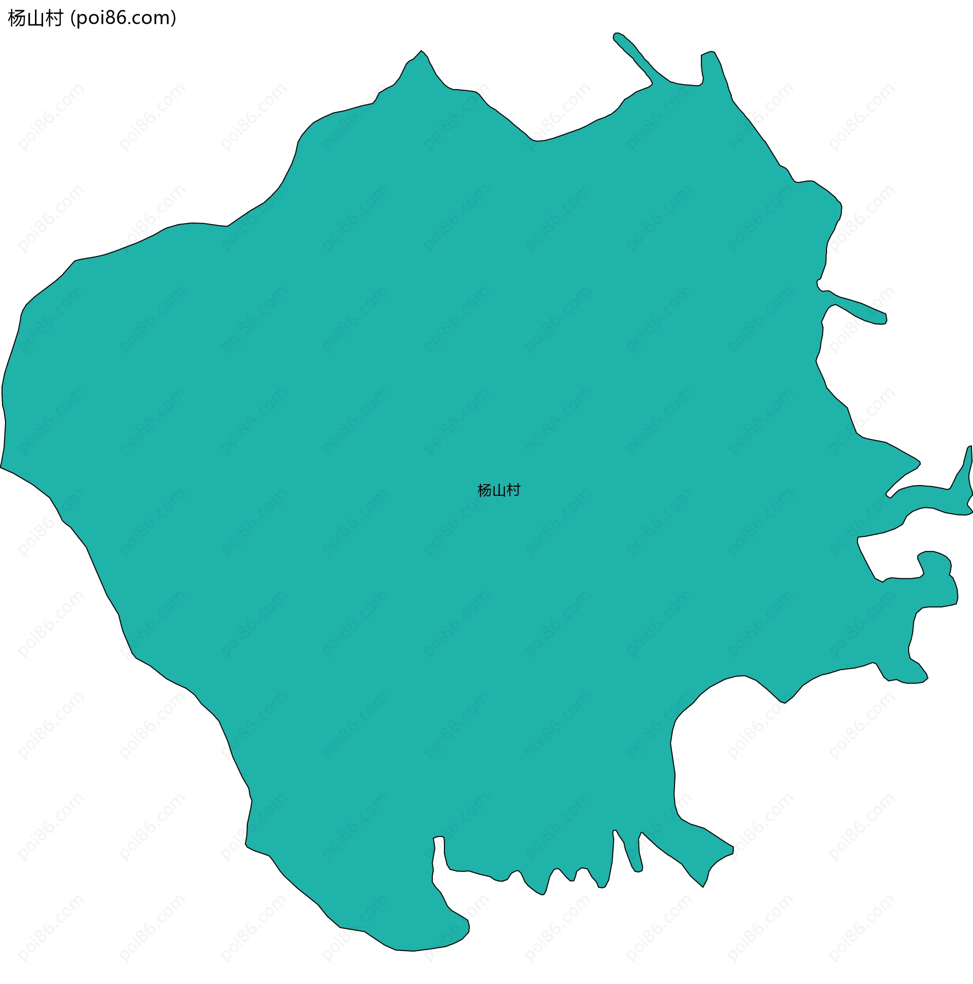 杨山村边界地图