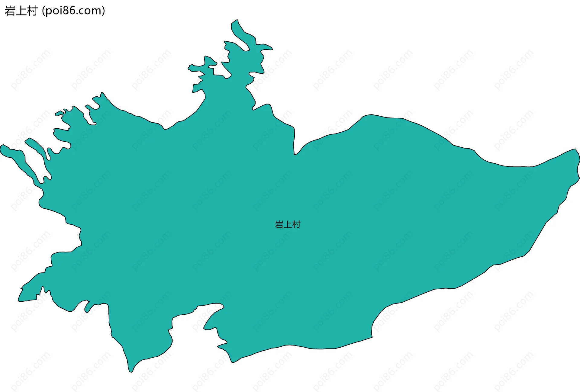 岩上村边界地图