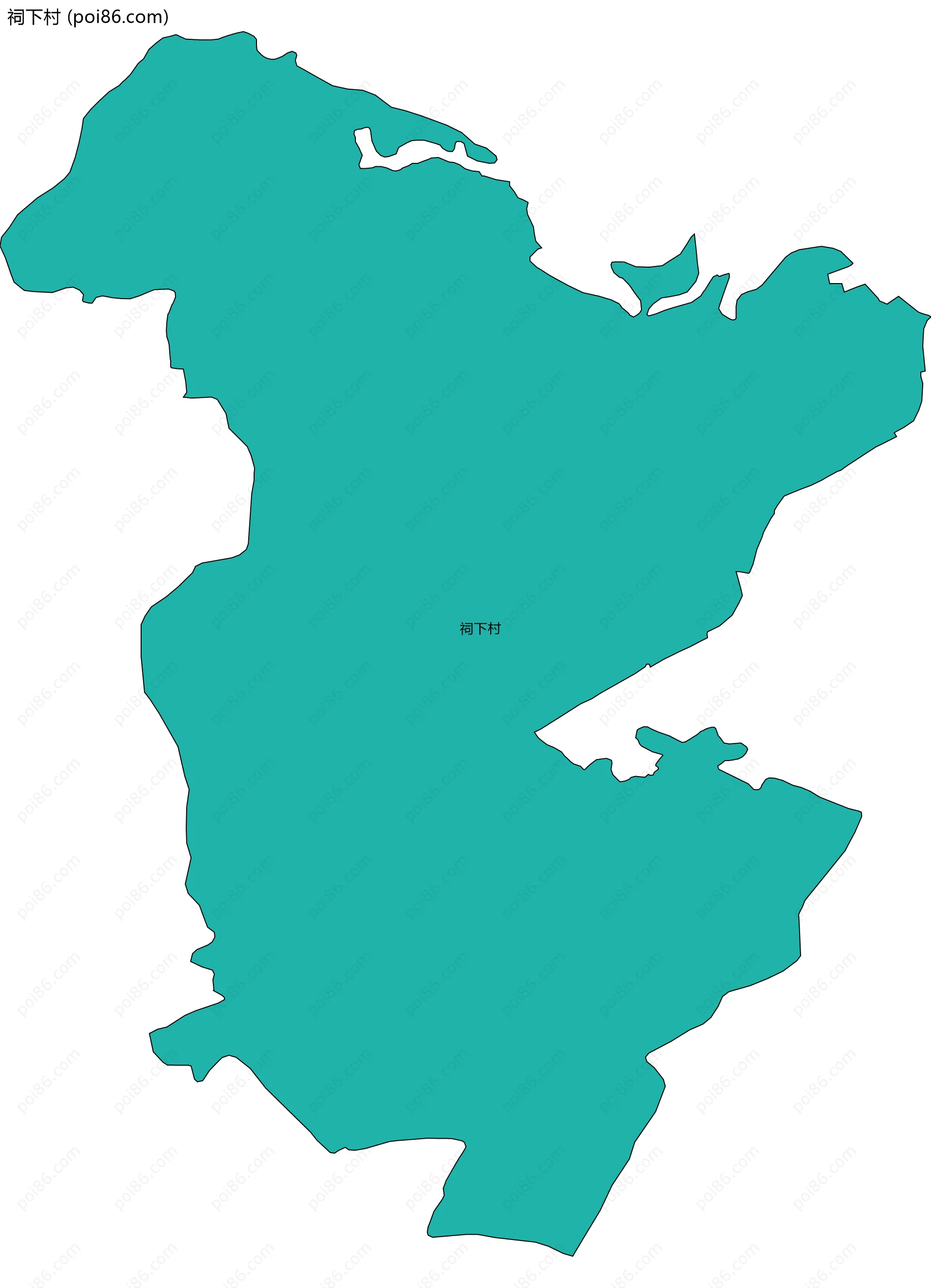 祠下村边界地图