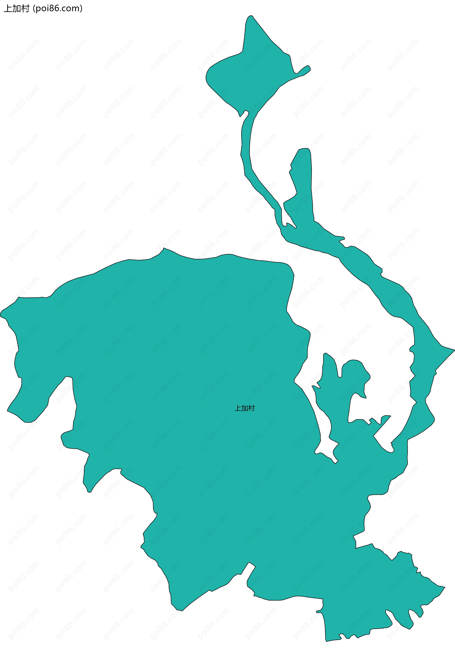 上加村边界地图