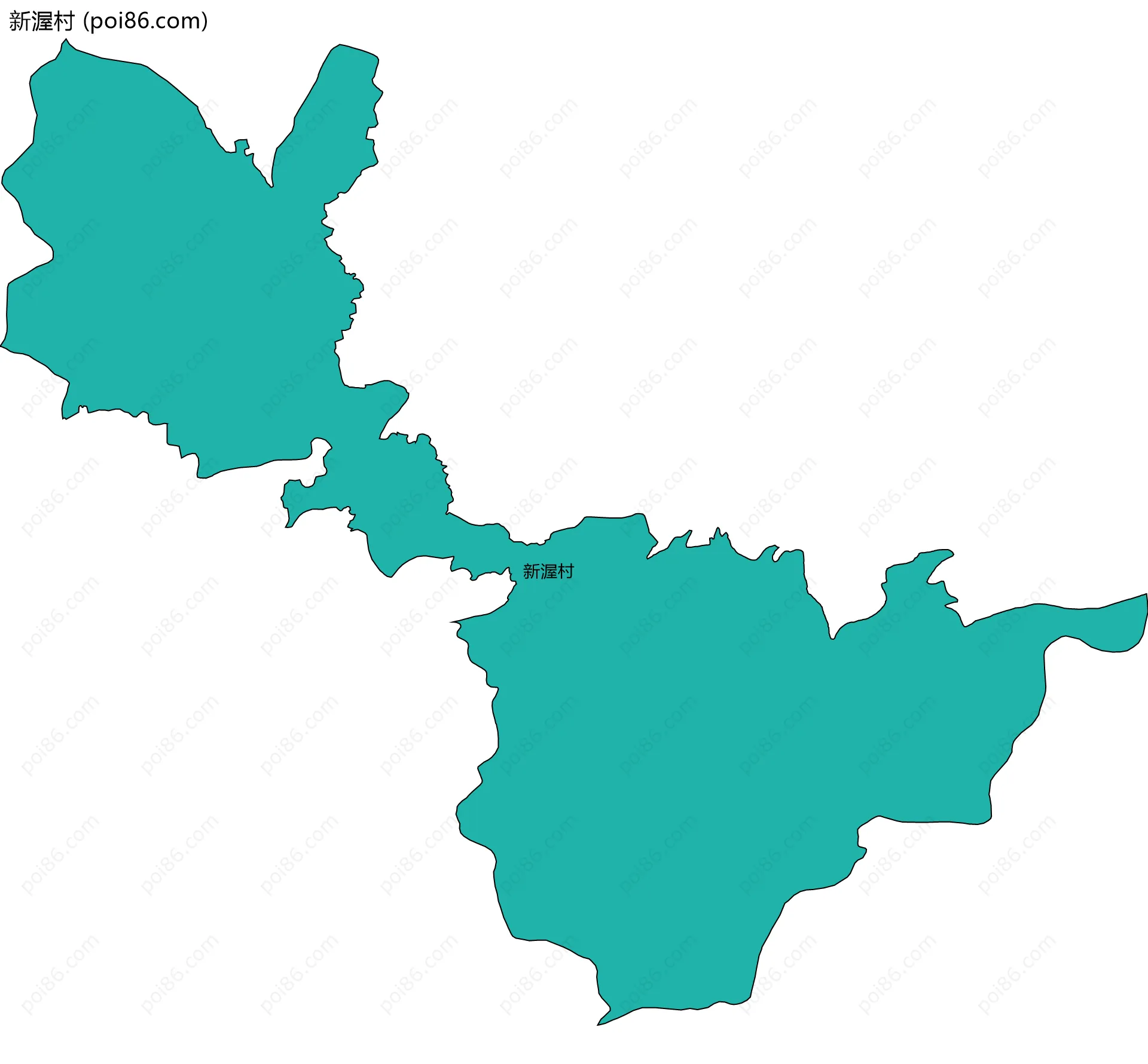 新渥村边界地图