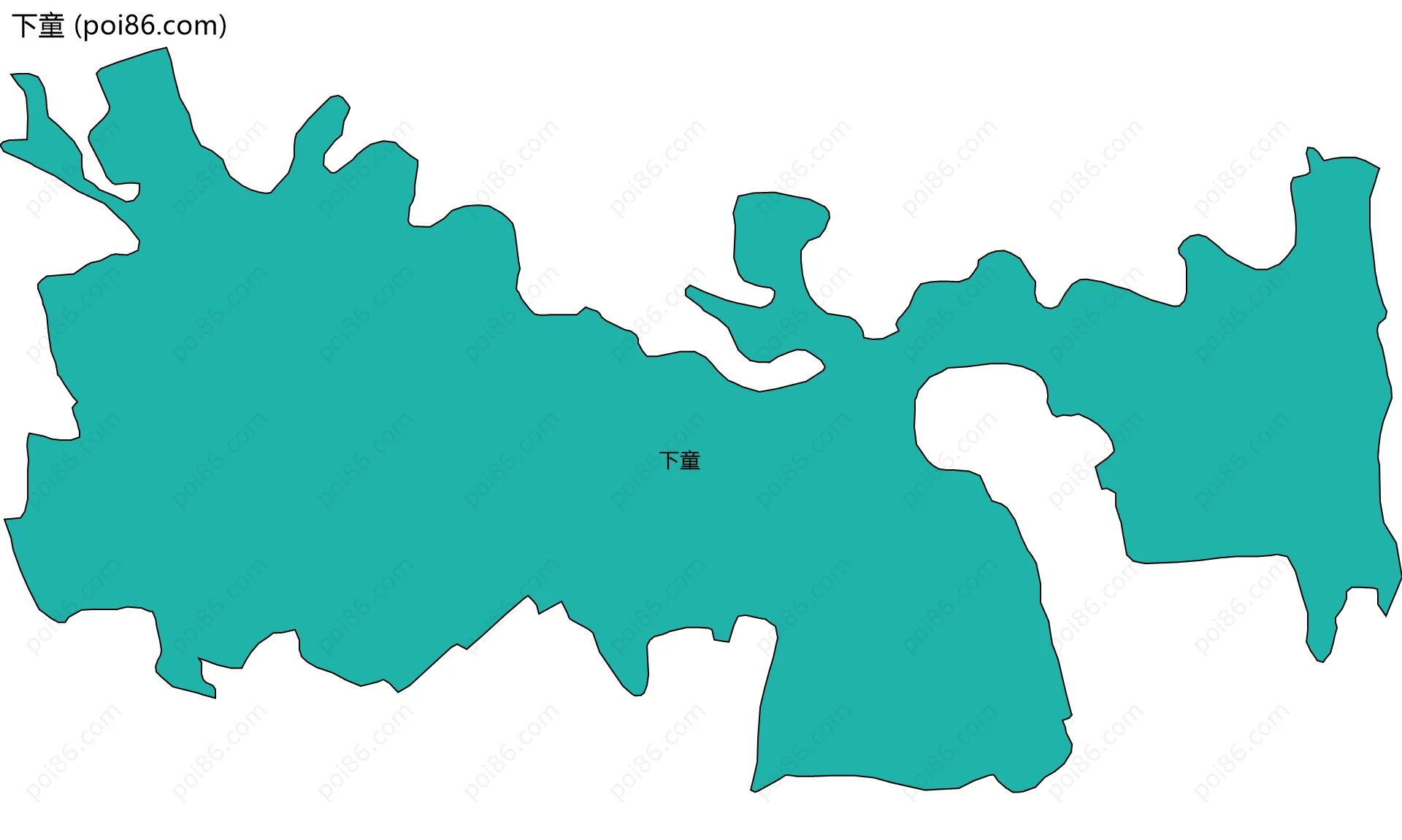 下童边界地图