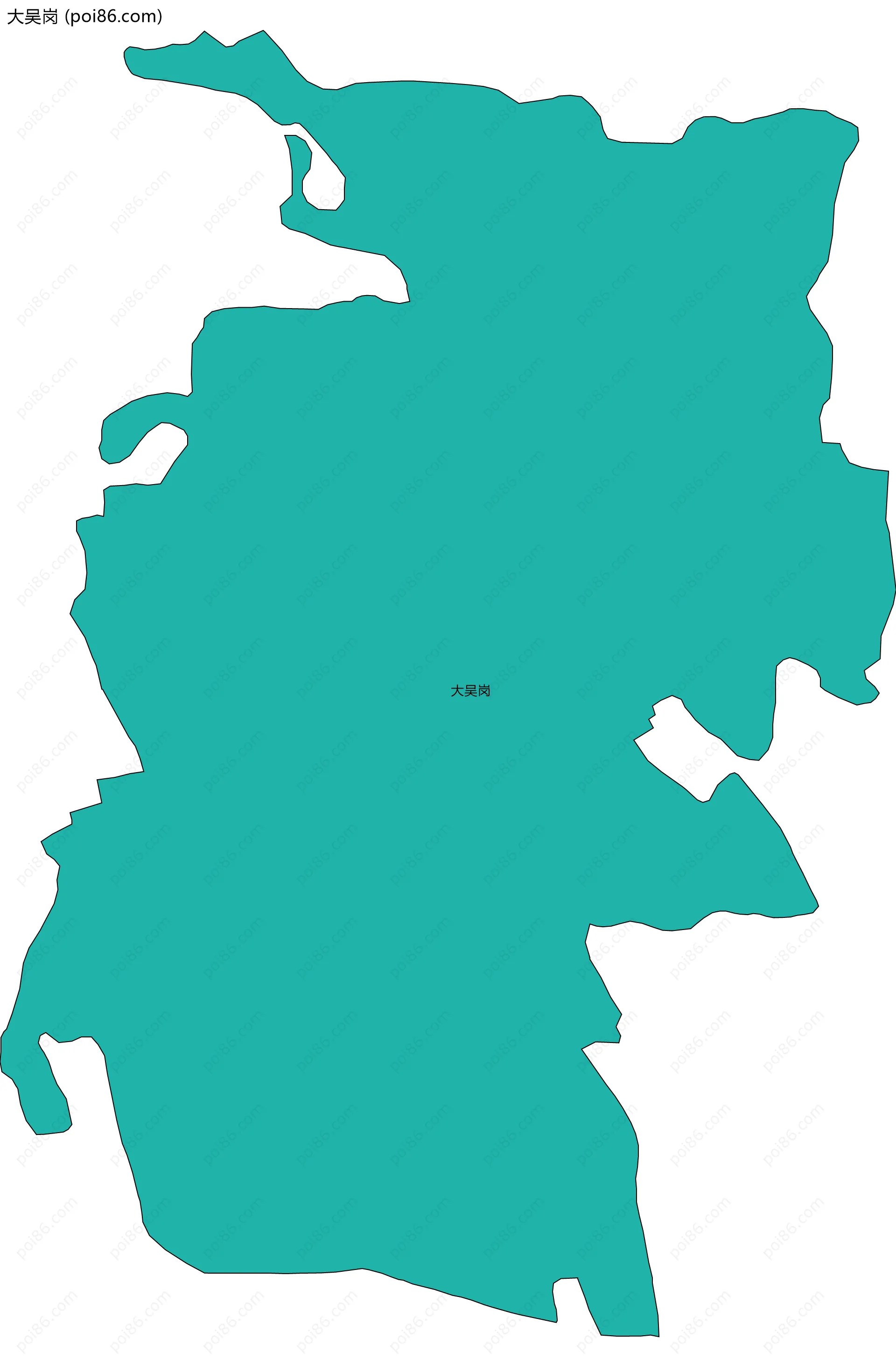 大吴岗边界地图