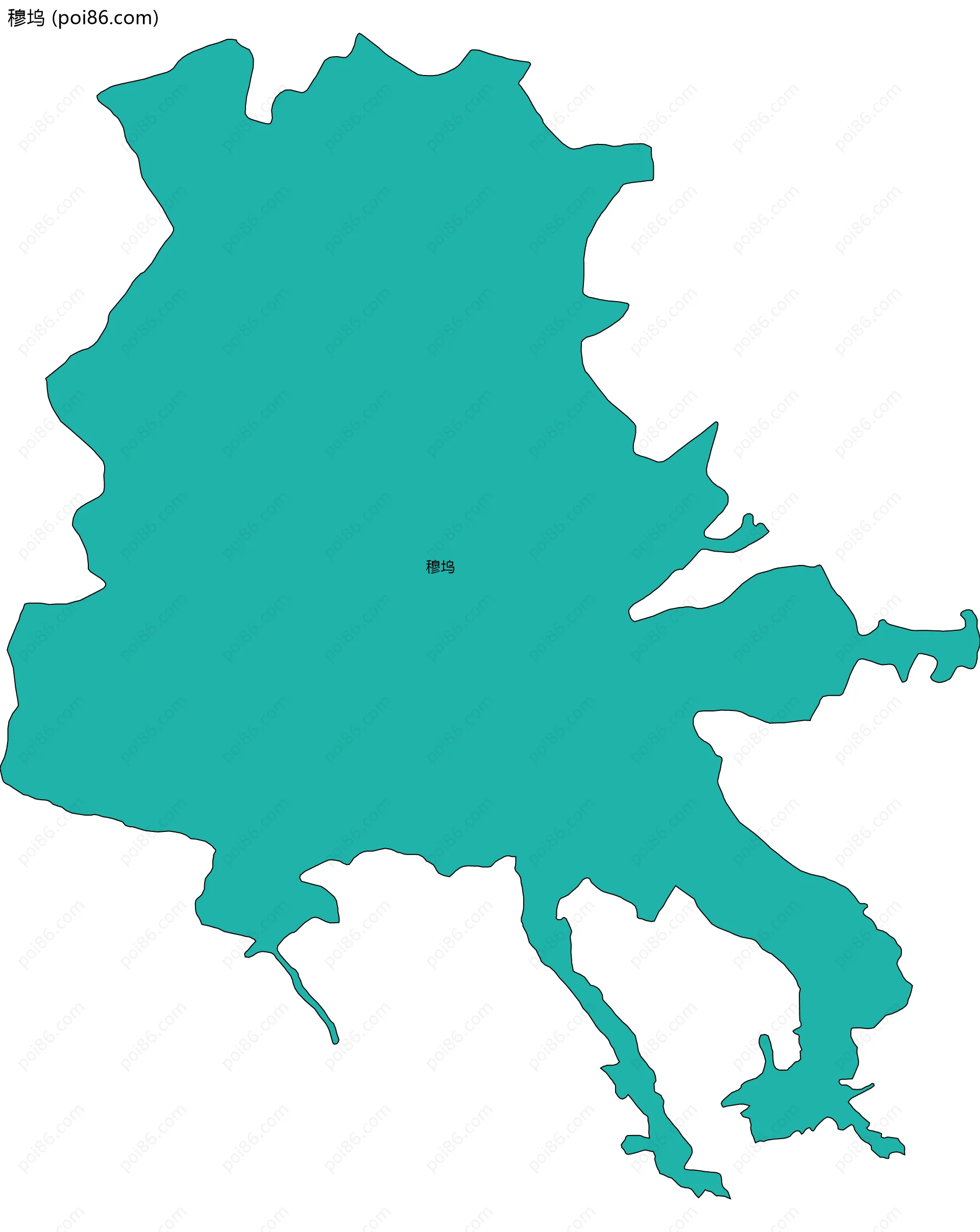 穆坞边界地图