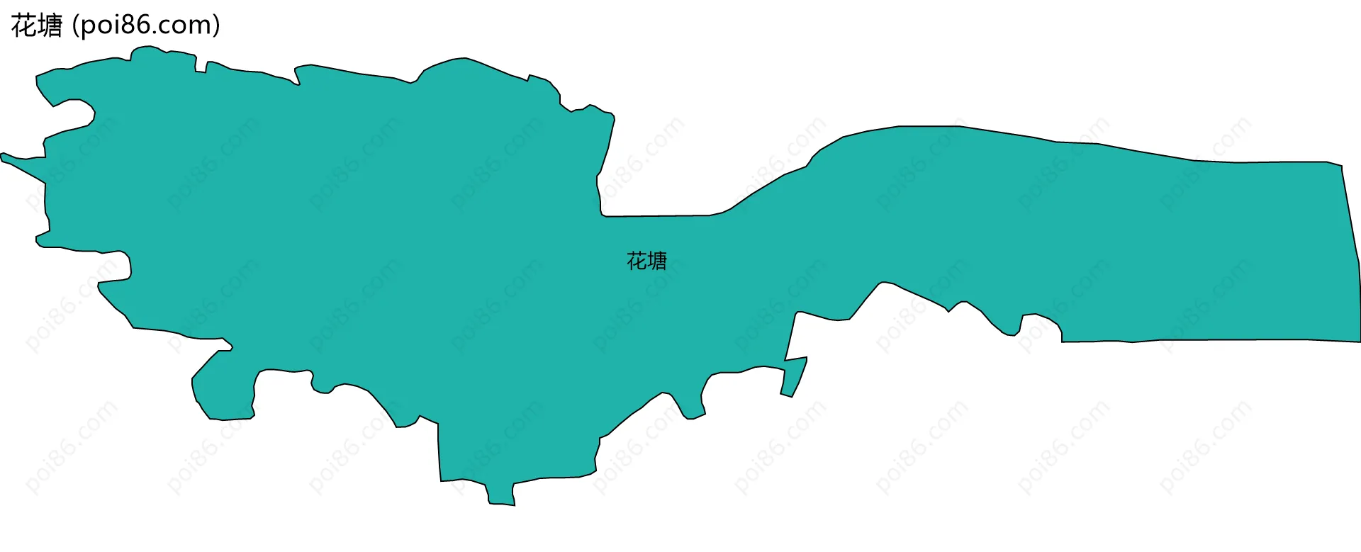 花塘边界地图