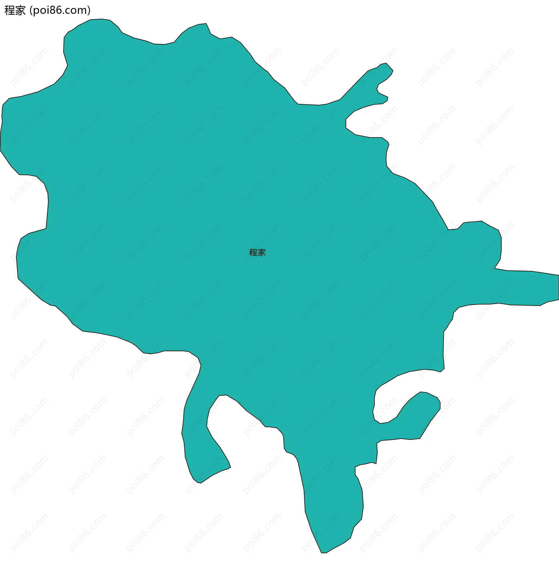 程家边界地图