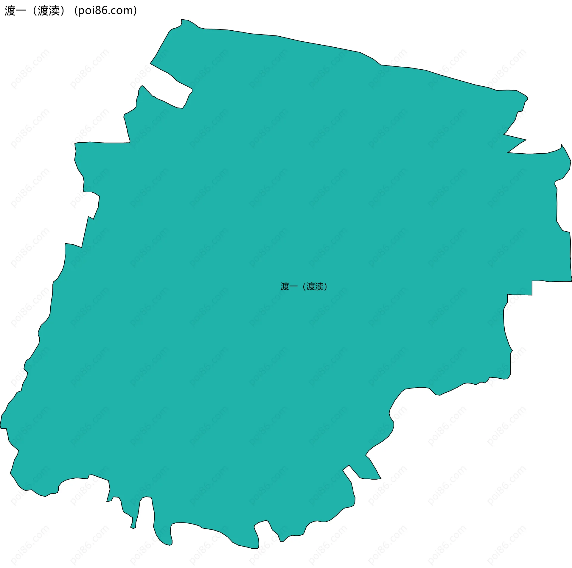渡一（渡渎）边界地图