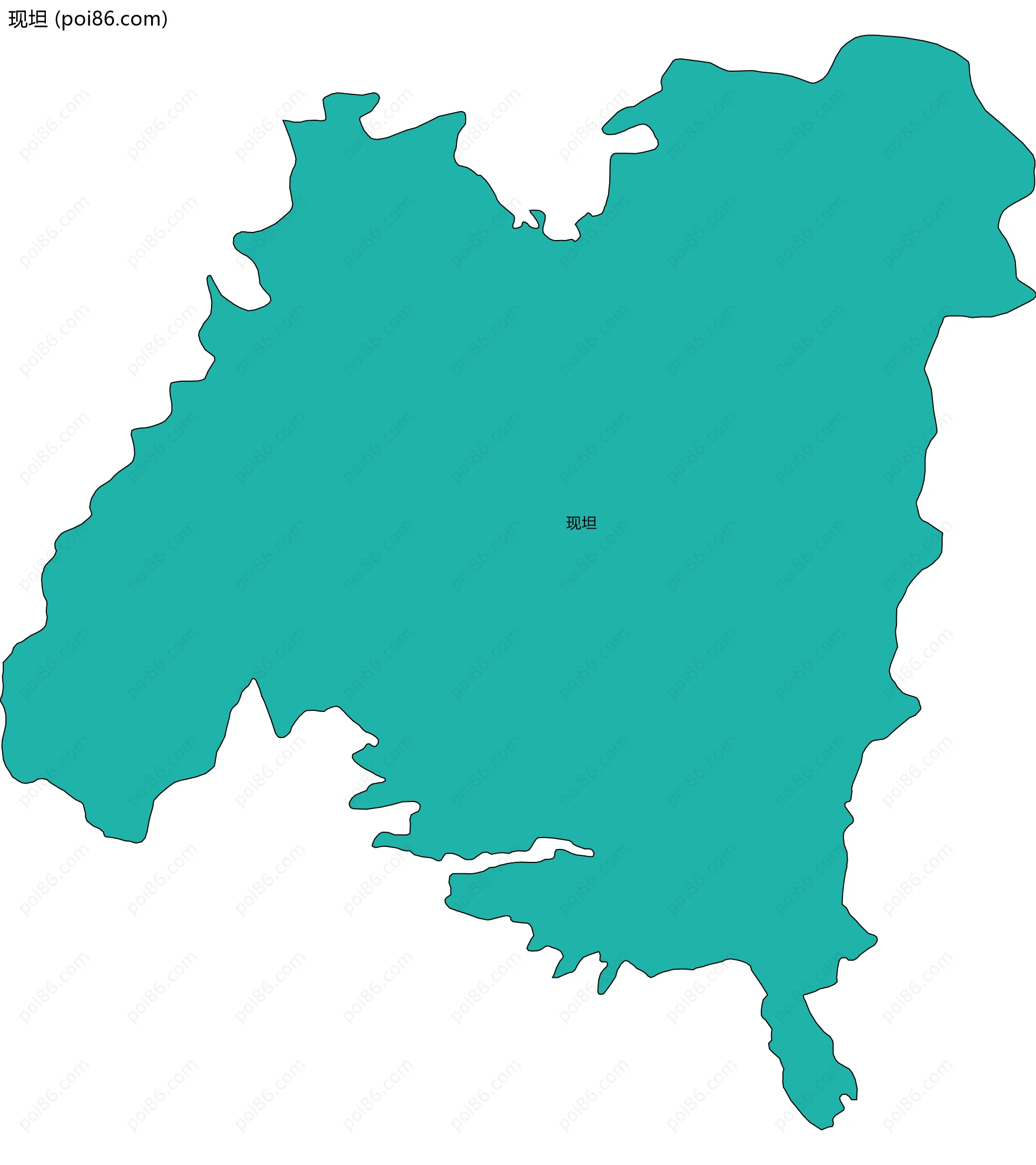 现坦边界地图