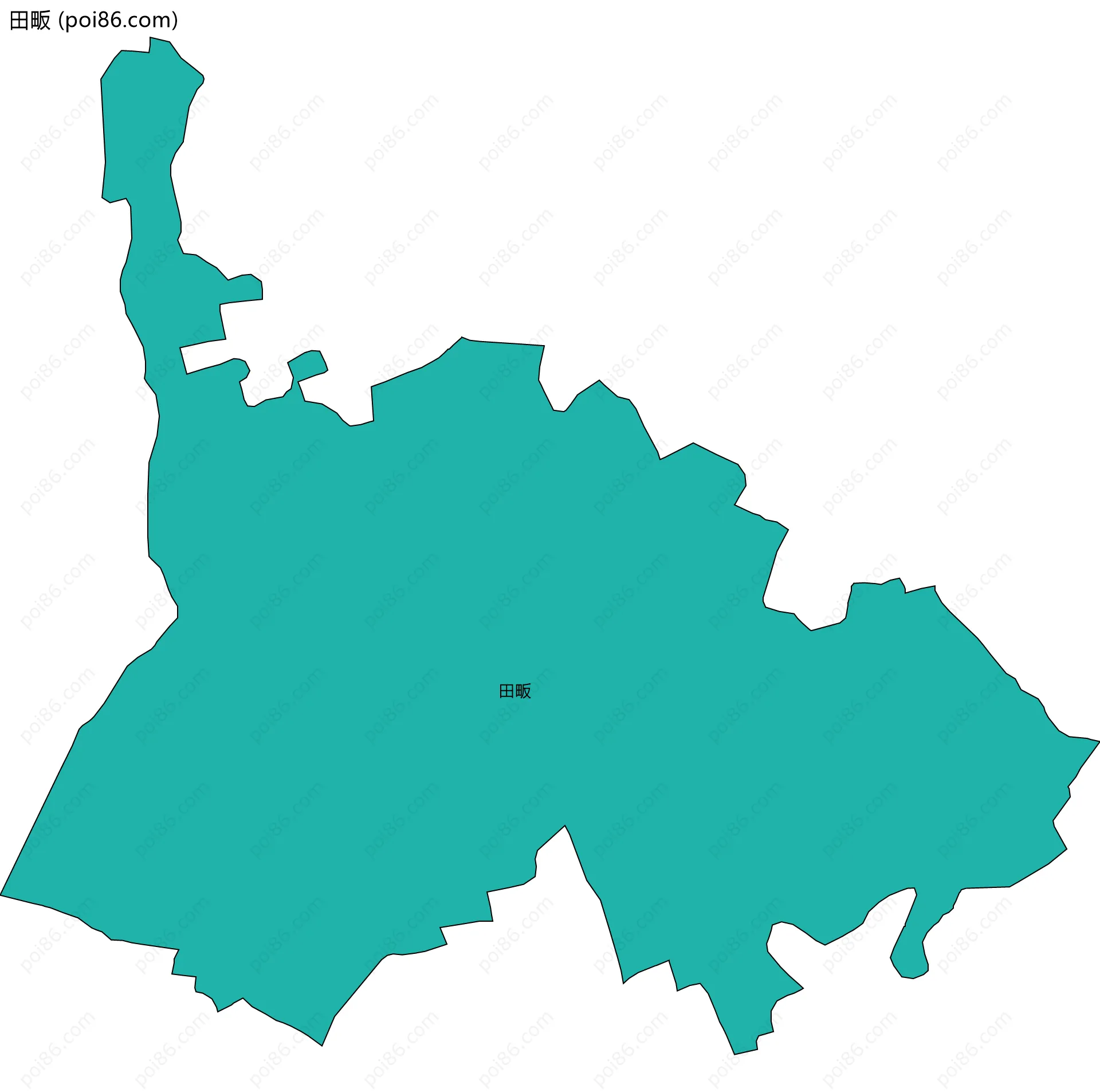 田畈边界地图