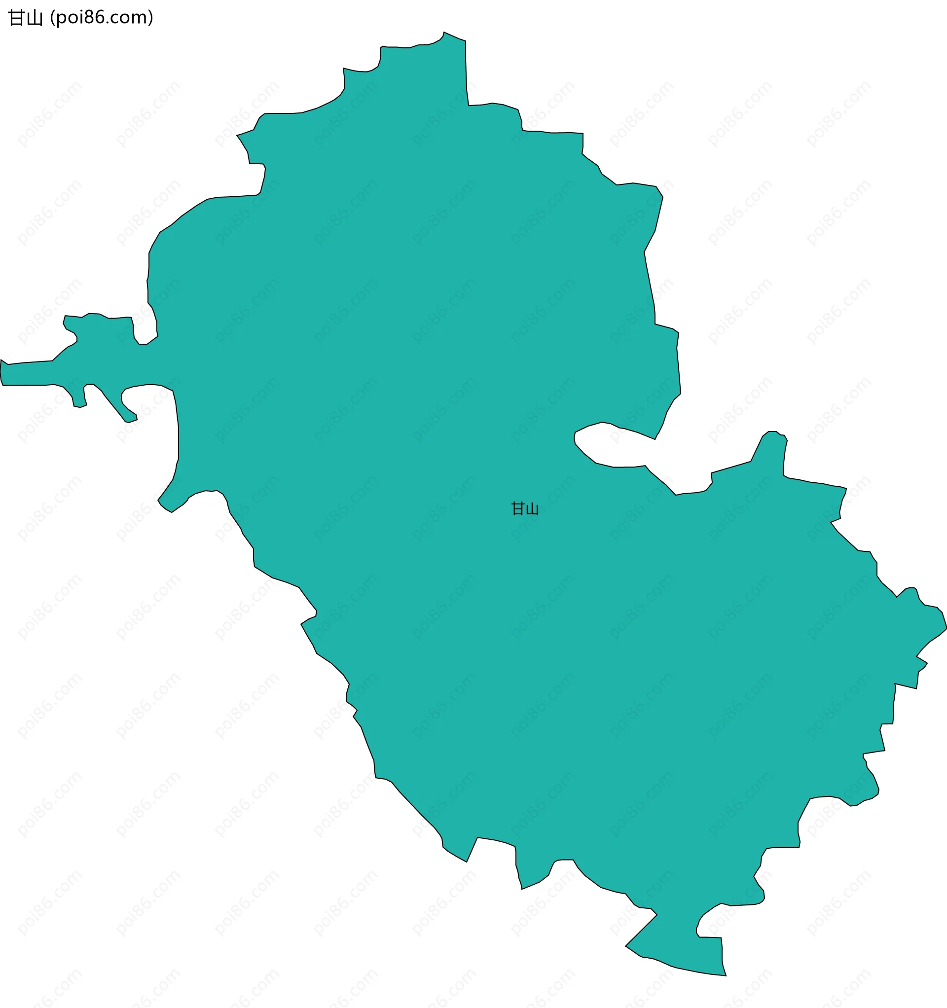 甘山边界地图