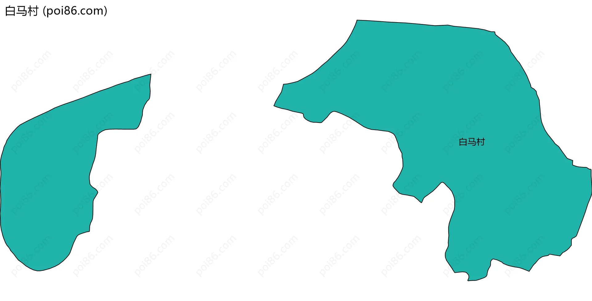 白马村边界地图