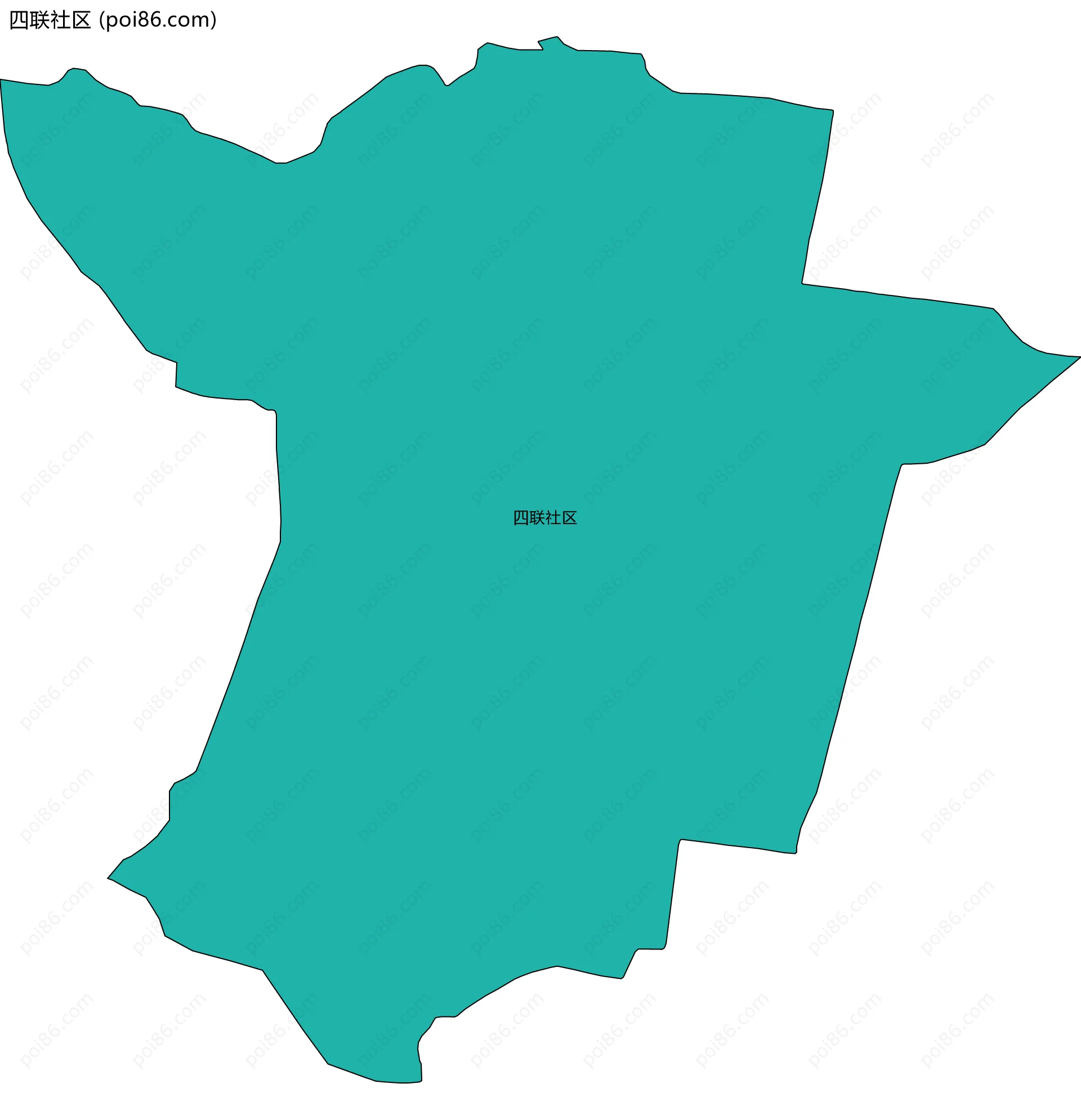 四联社区边界地图