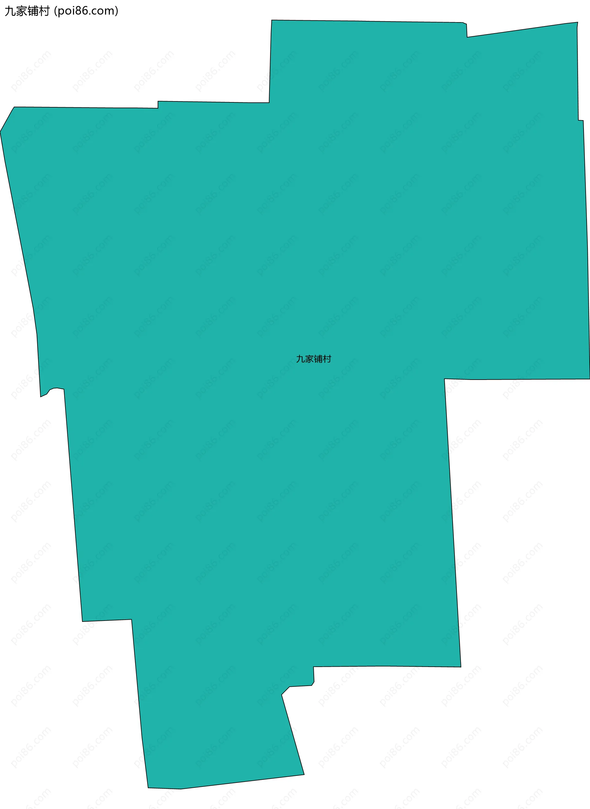 九家铺村边界地图