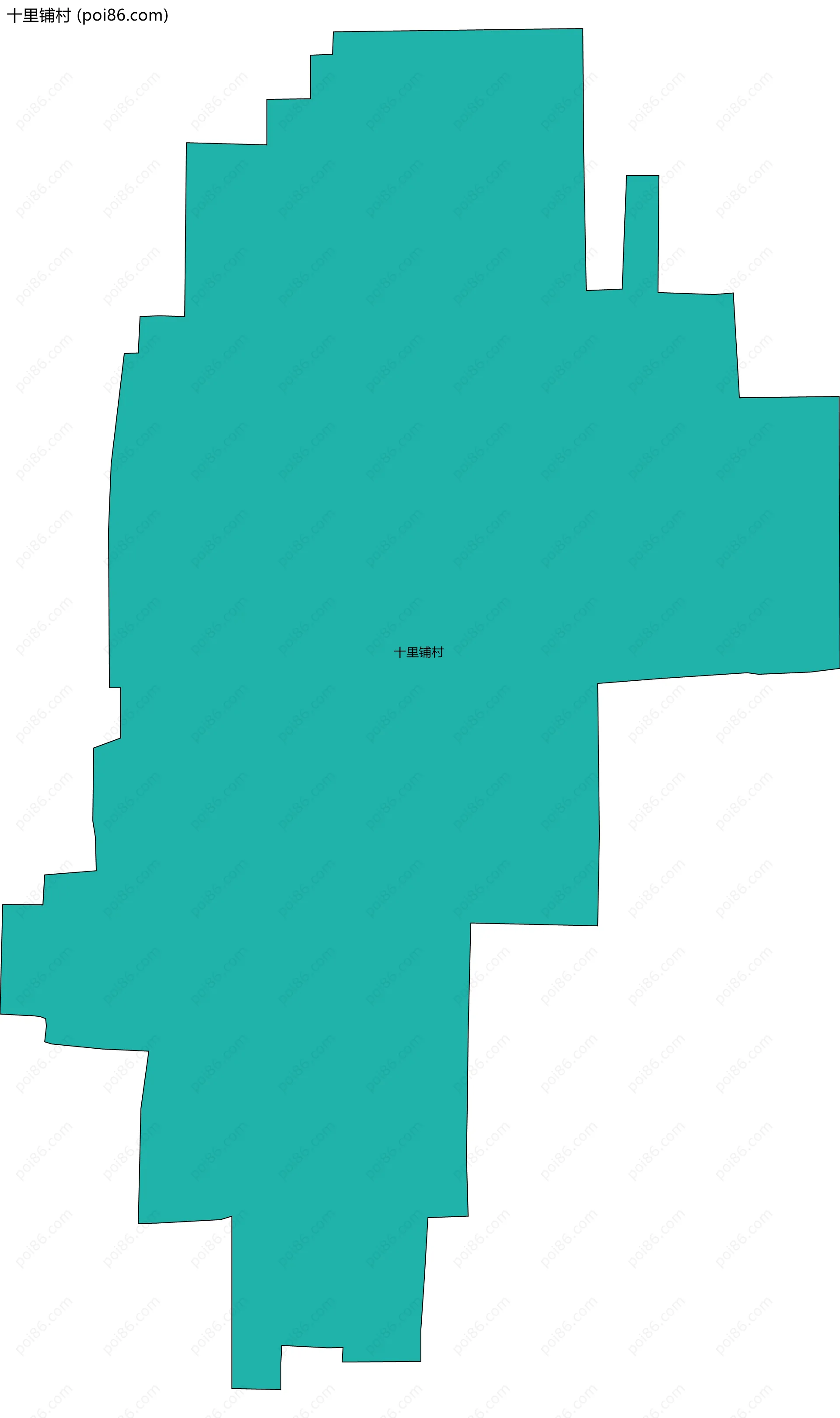 十里铺村边界地图