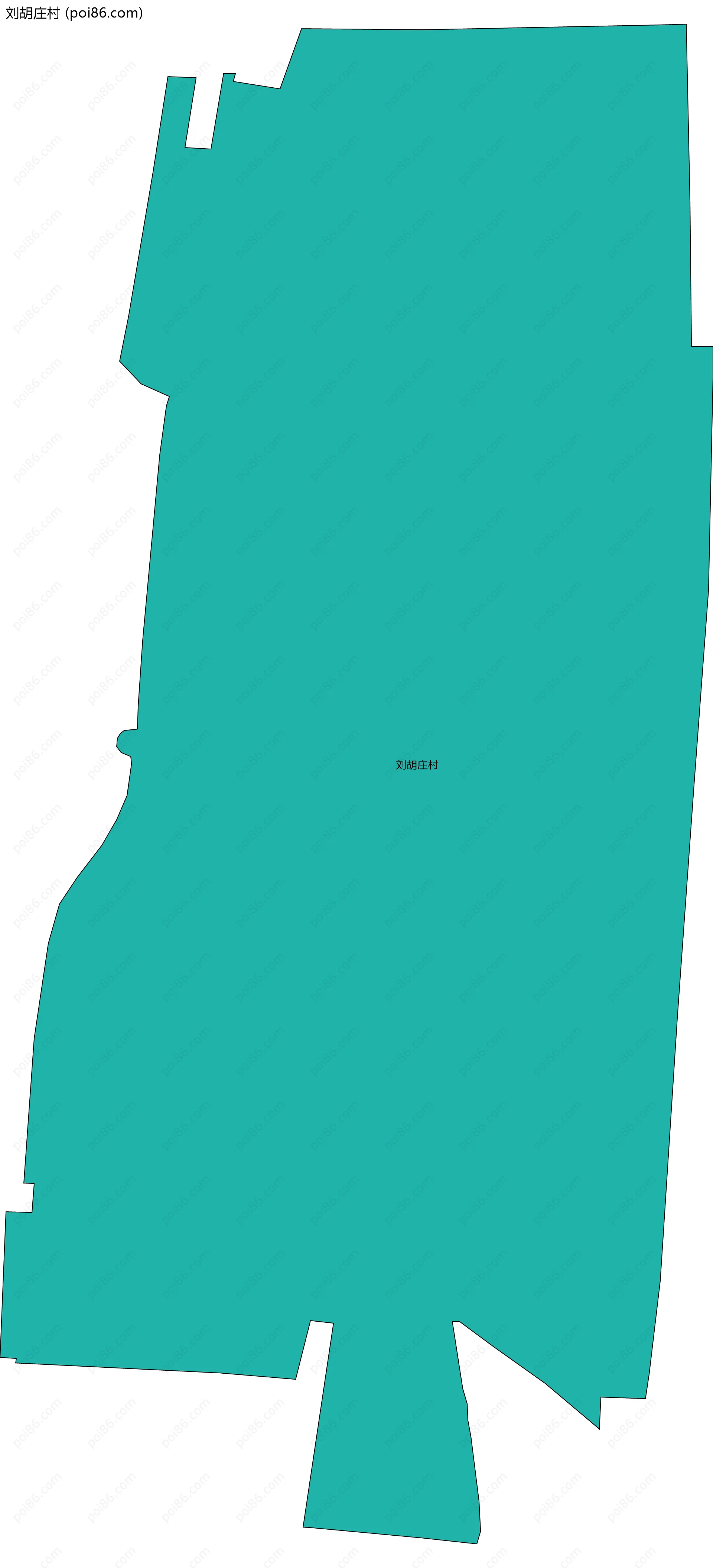 刘胡庄村边界地图