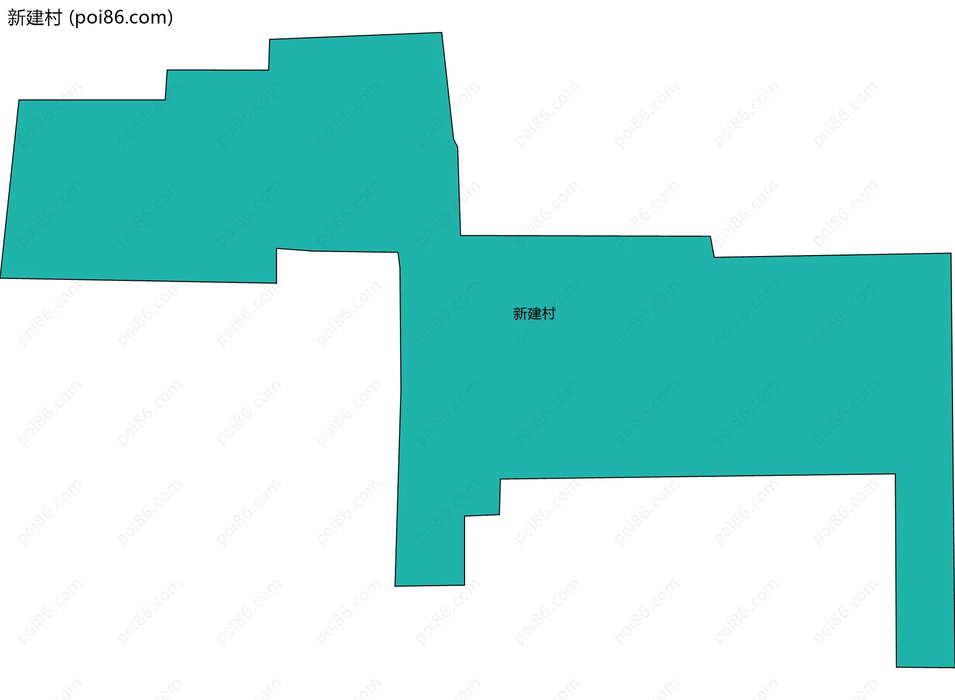 新建村边界地图