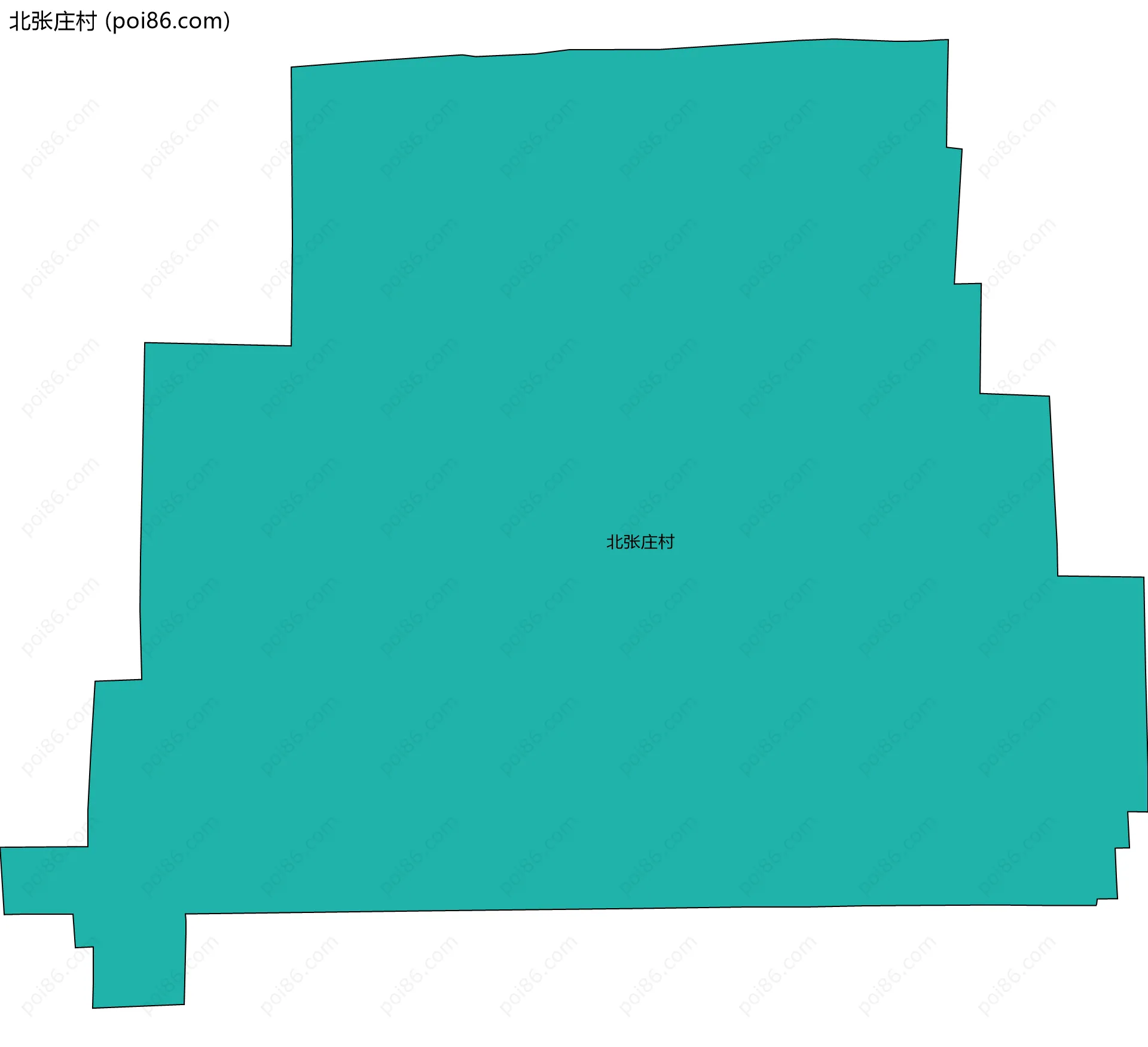 北张庄村边界地图