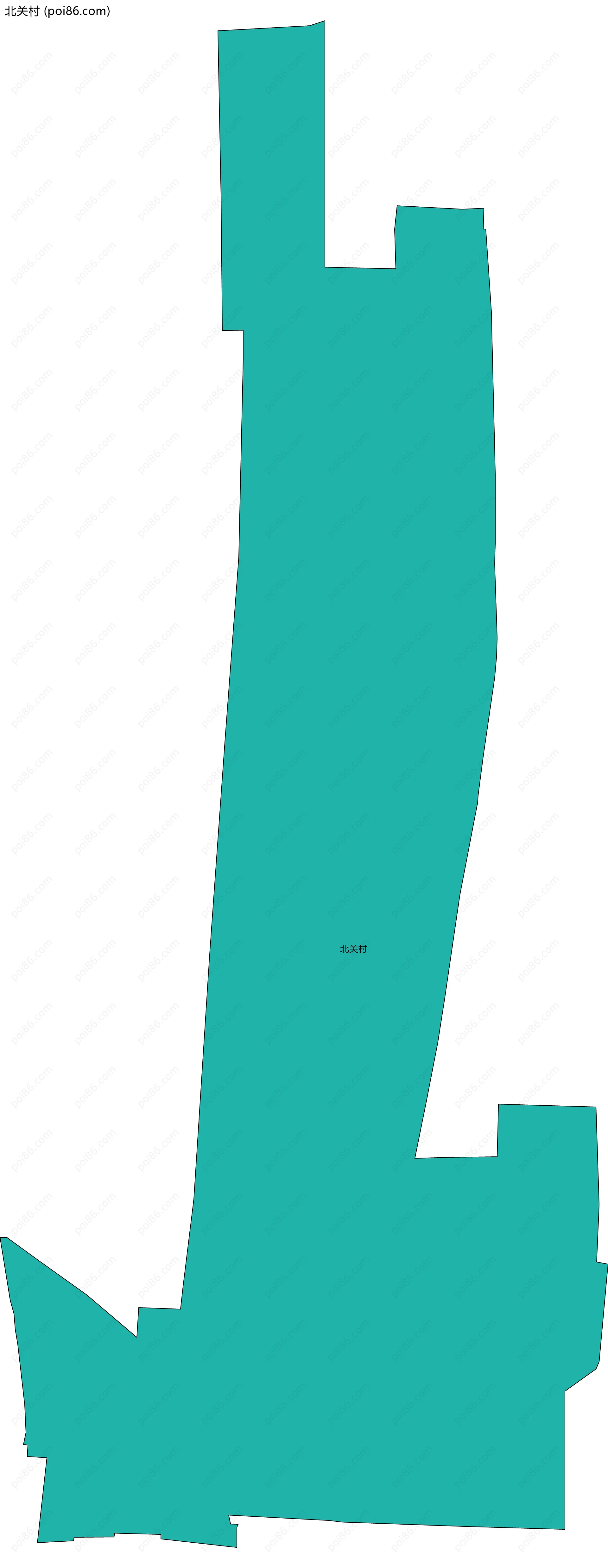 北关村边界地图