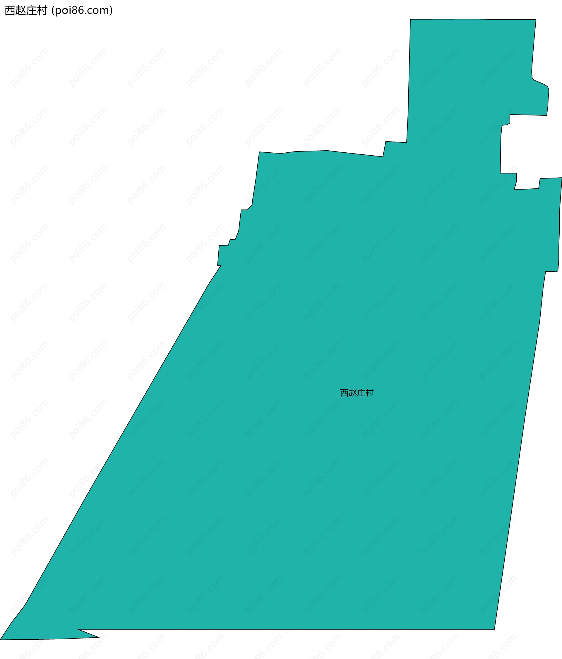 西赵庄村边界地图